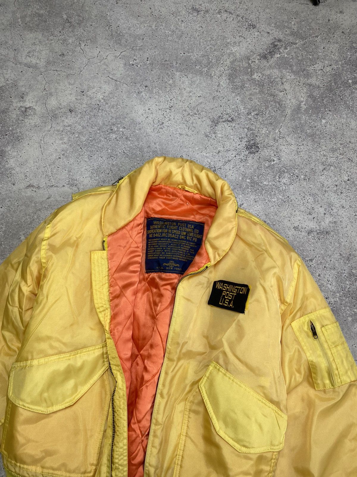 Alpha Industries 🇺🇸 Vintage Bomber Flight Jacket Washington Post USA Size US M / EU 48-50 / 2 - 2 Thumbnail