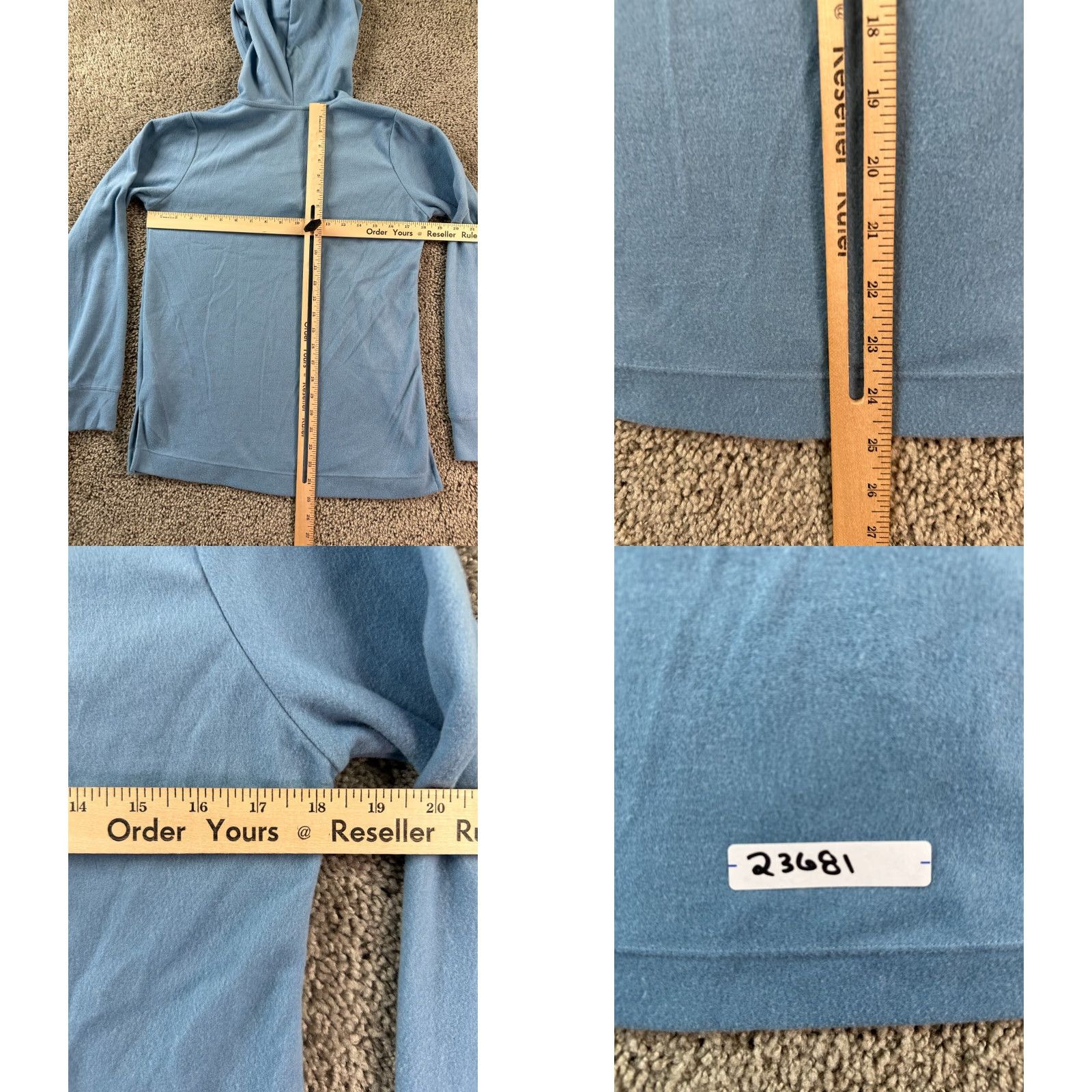 Vintage Gaiam Hoodie Womens XS Blue Shadow Fleece Pullover Yoga Shirt Size XS / US 0-2 / IT 36-38 - 9 Thumbnail