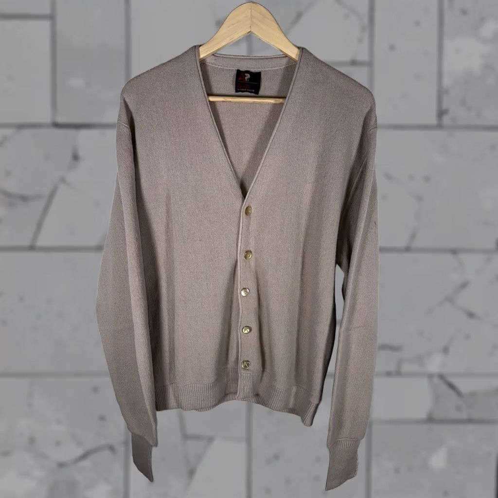 Vintage VINTAGE Arnold Palmer Robert Bruce Cardigan Beige Mens L Size US L / EU 52-54 / 3 - 1 Thumbnail