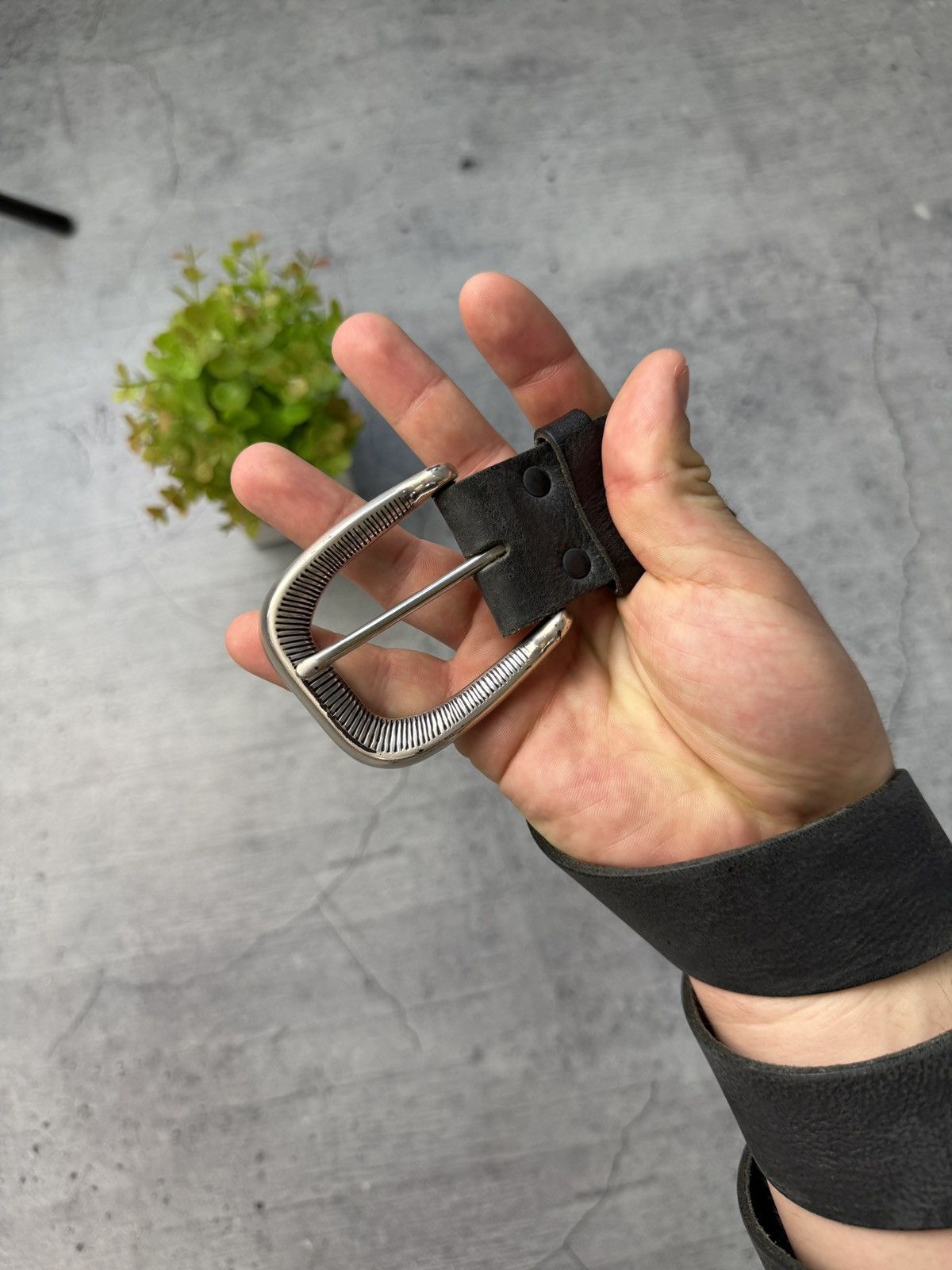 If Six Was Nine Y2k Belt Leather avant garde belt Size ONE SIZE - 4 Thumbnail