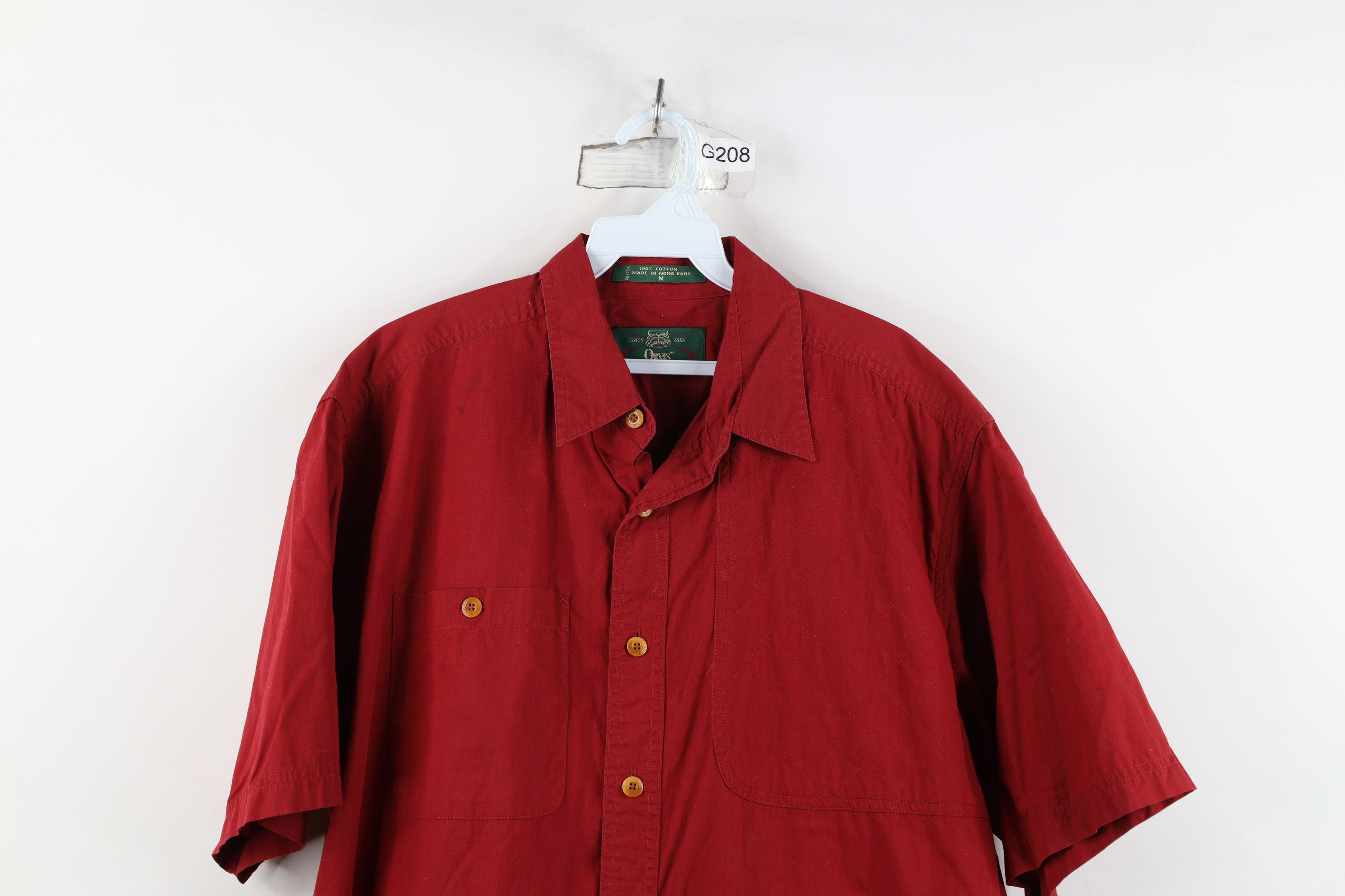 Orvis Vintage 90s Orvis Safari Bush Shooting Button Shirt Red Size US M / EU 48-50 / 2 - 2 Thumbnail