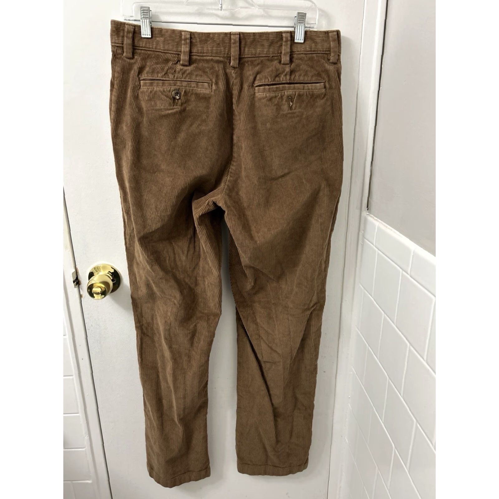 Vintage LL Bean Country Corduroy Pants Mens 33x32 Brown Classic Fit Stretch 502835 Size US 33 - 6 Thumbnail