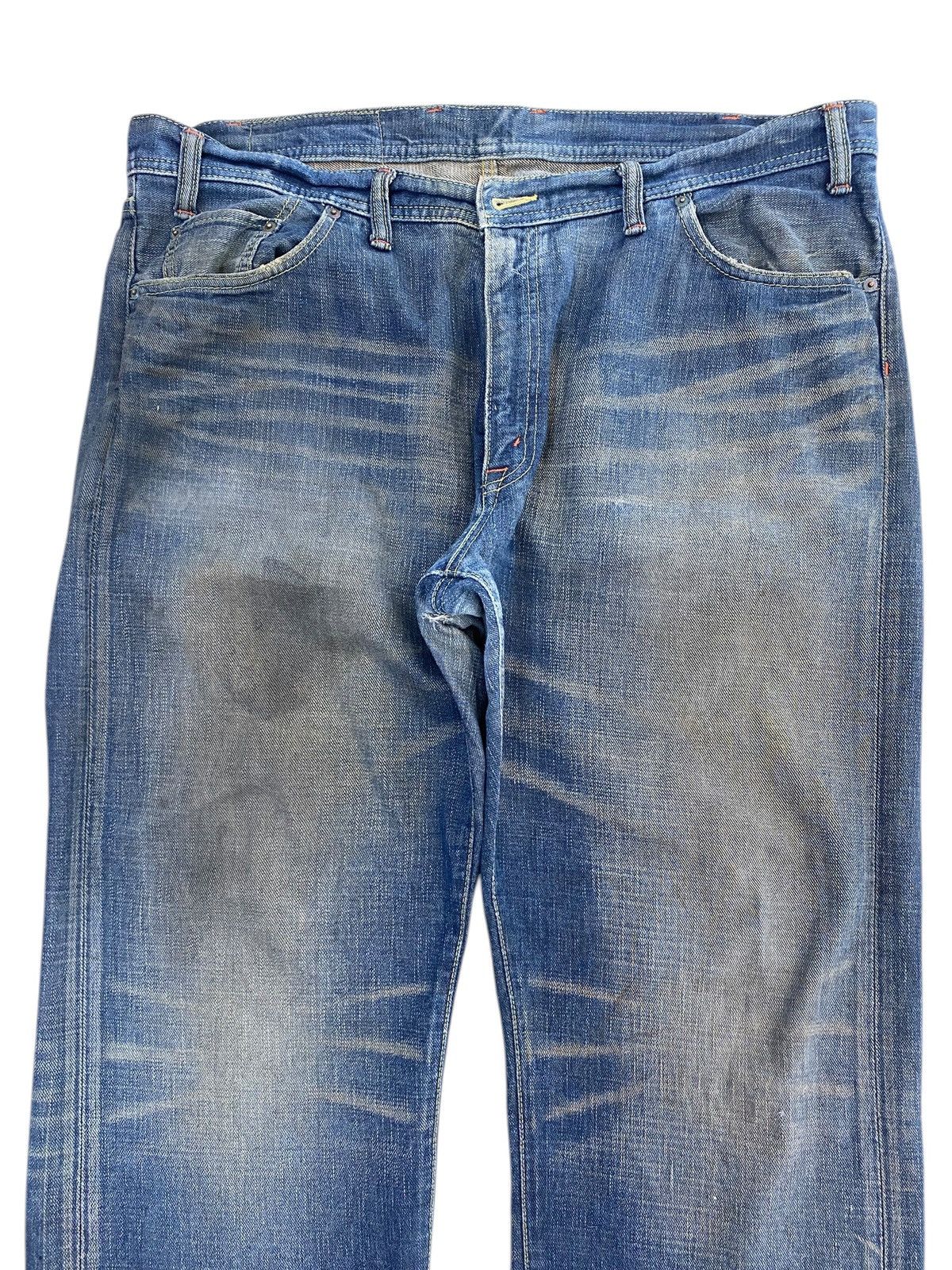 Japanese Brand Glheart Whiskers Faded Wash Style Loose Jeans Size US 40 / EU 56 - 2 Thumbnail