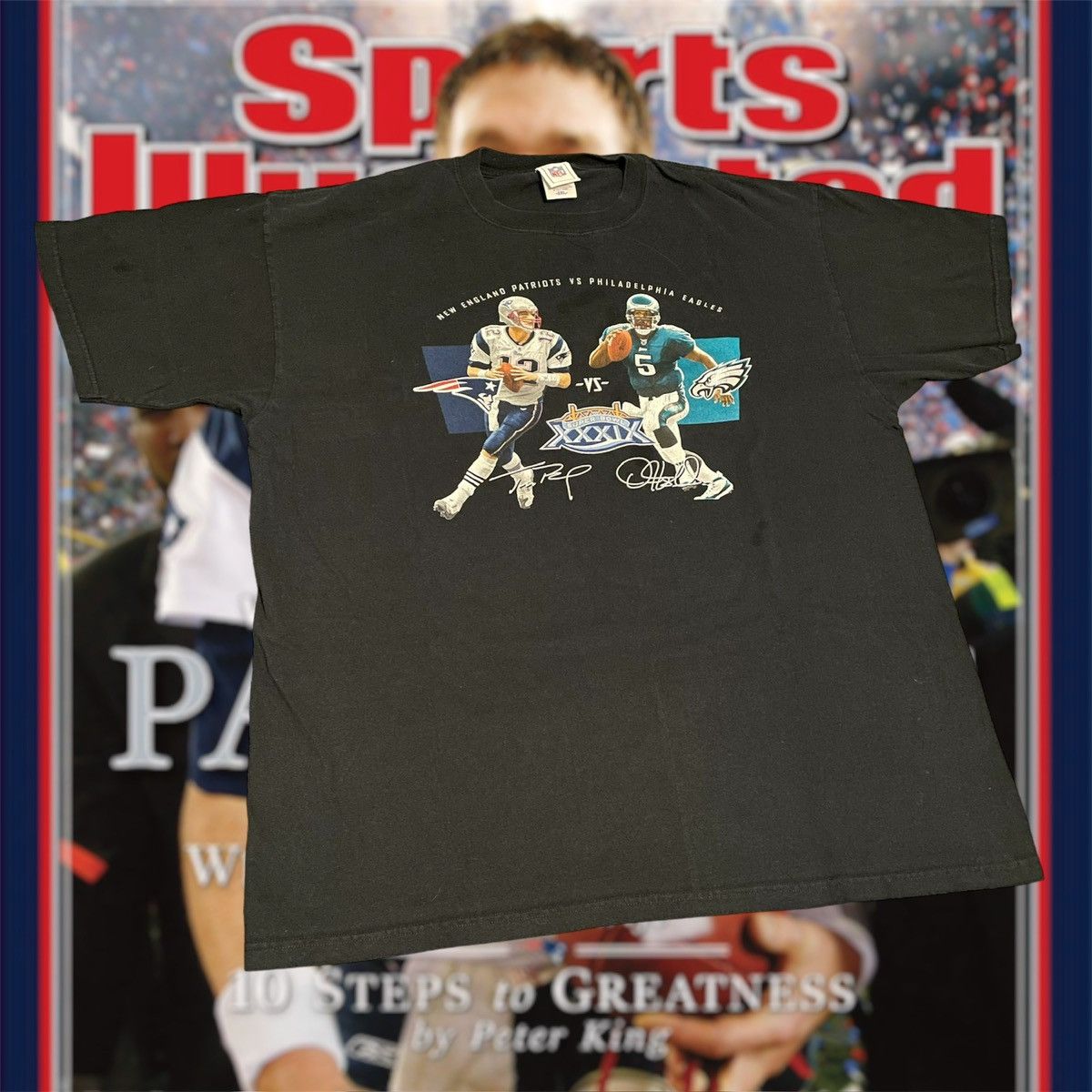 NFL × Vintage Vintage NFL Philadelphia Eagles Vs New England Patriots Tee Size US XXL / EU 58 / 5 - 1 Thumbnail