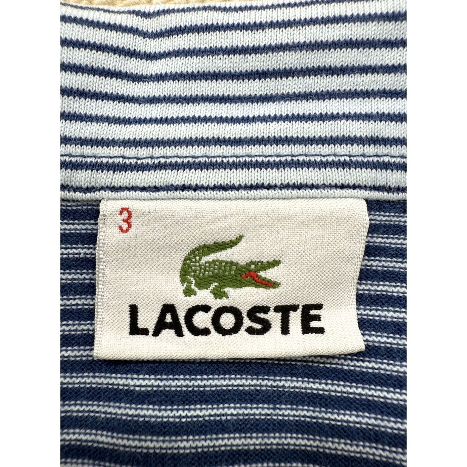 Lacoste VINTAGE Lacoste Men's Polo Shirt Blue White Striped Sz 3 Japan Cotton DH0435 Size US S / EU 44-46 / 1 - 3 Thumbnail