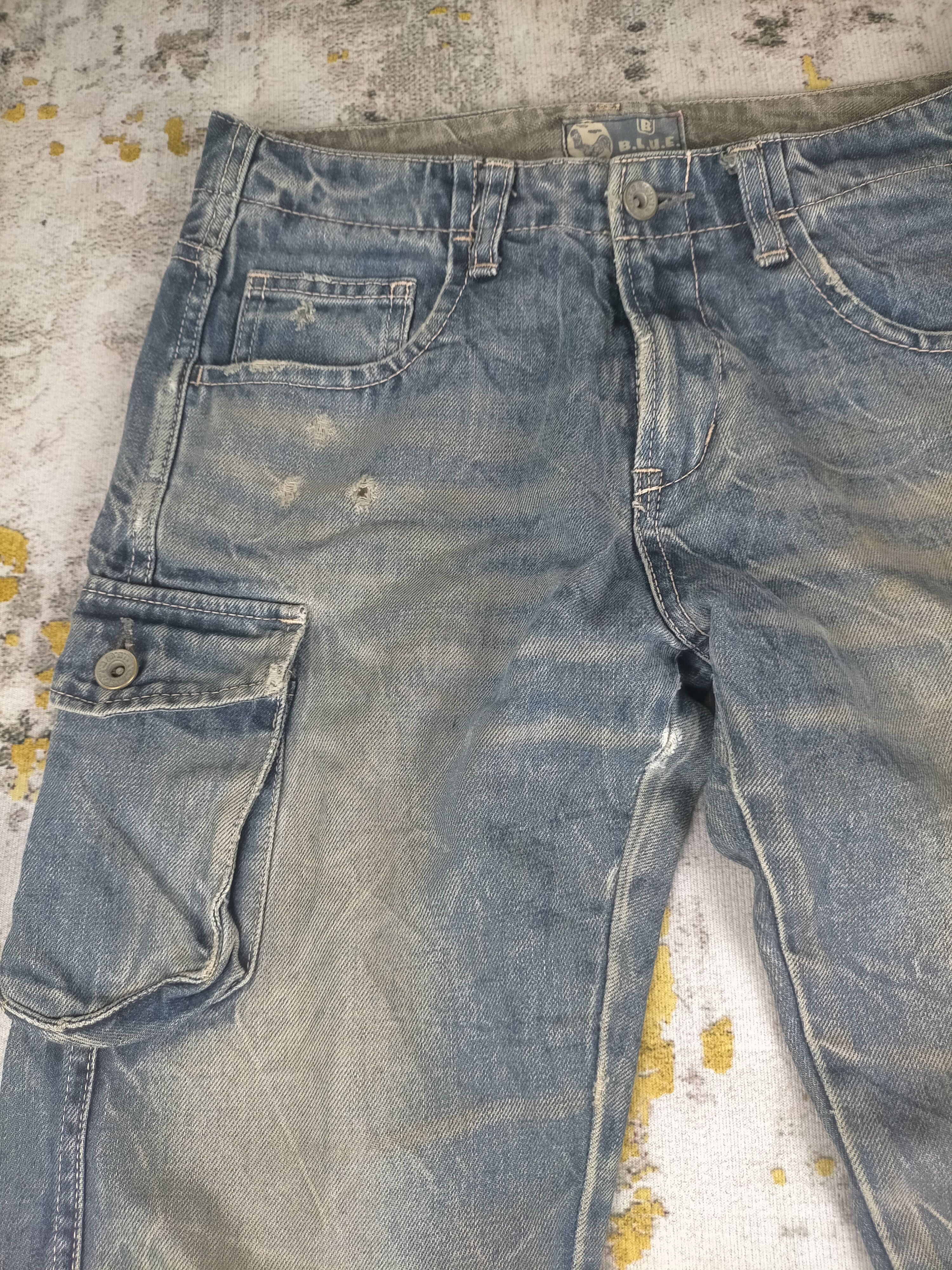 Blue Blue Japan 🔥 Vintage Blue Blue Japan Sick Distressed Jeans Size US 29 - 3 Thumbnail