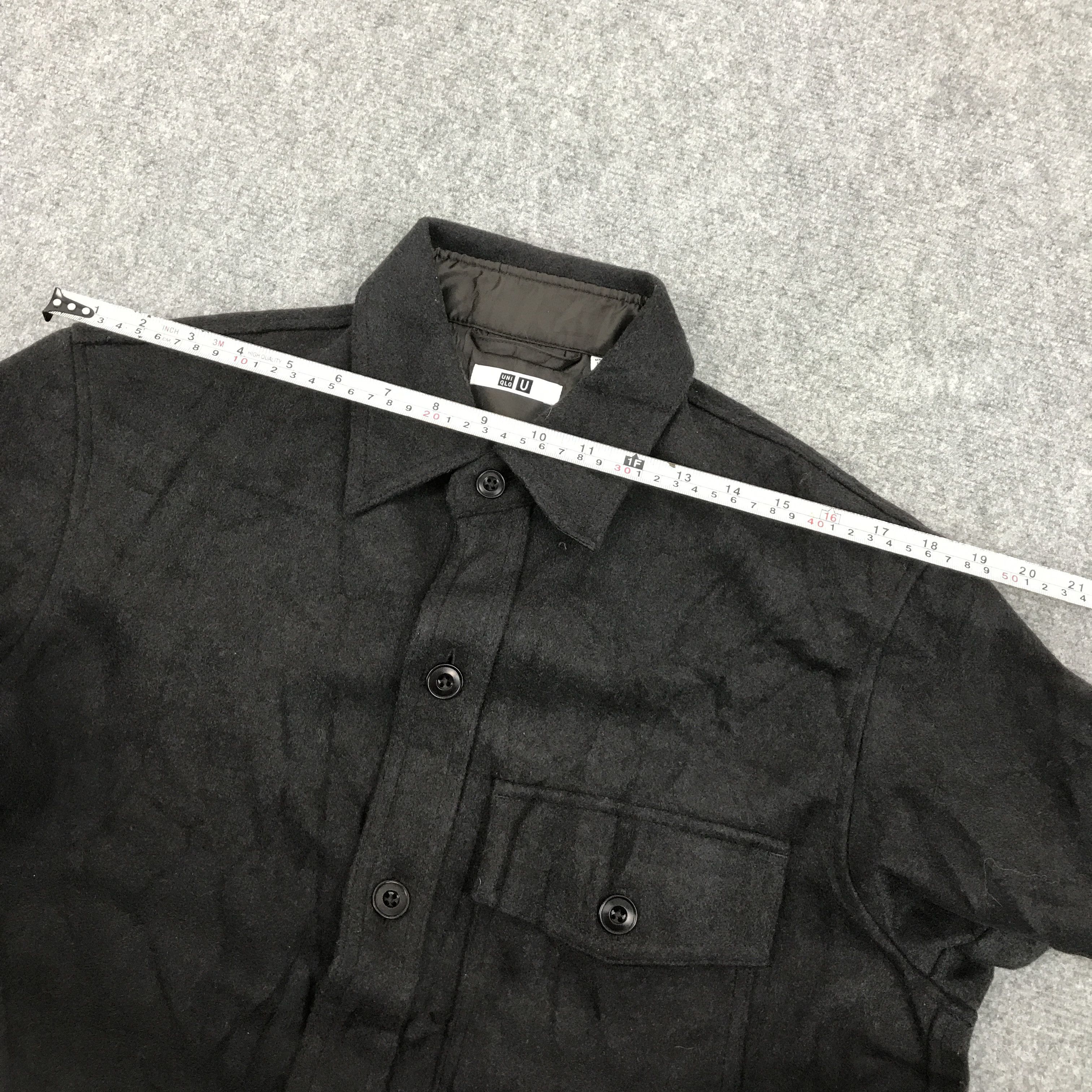 Lemaire x uniqlo wool up button jacket