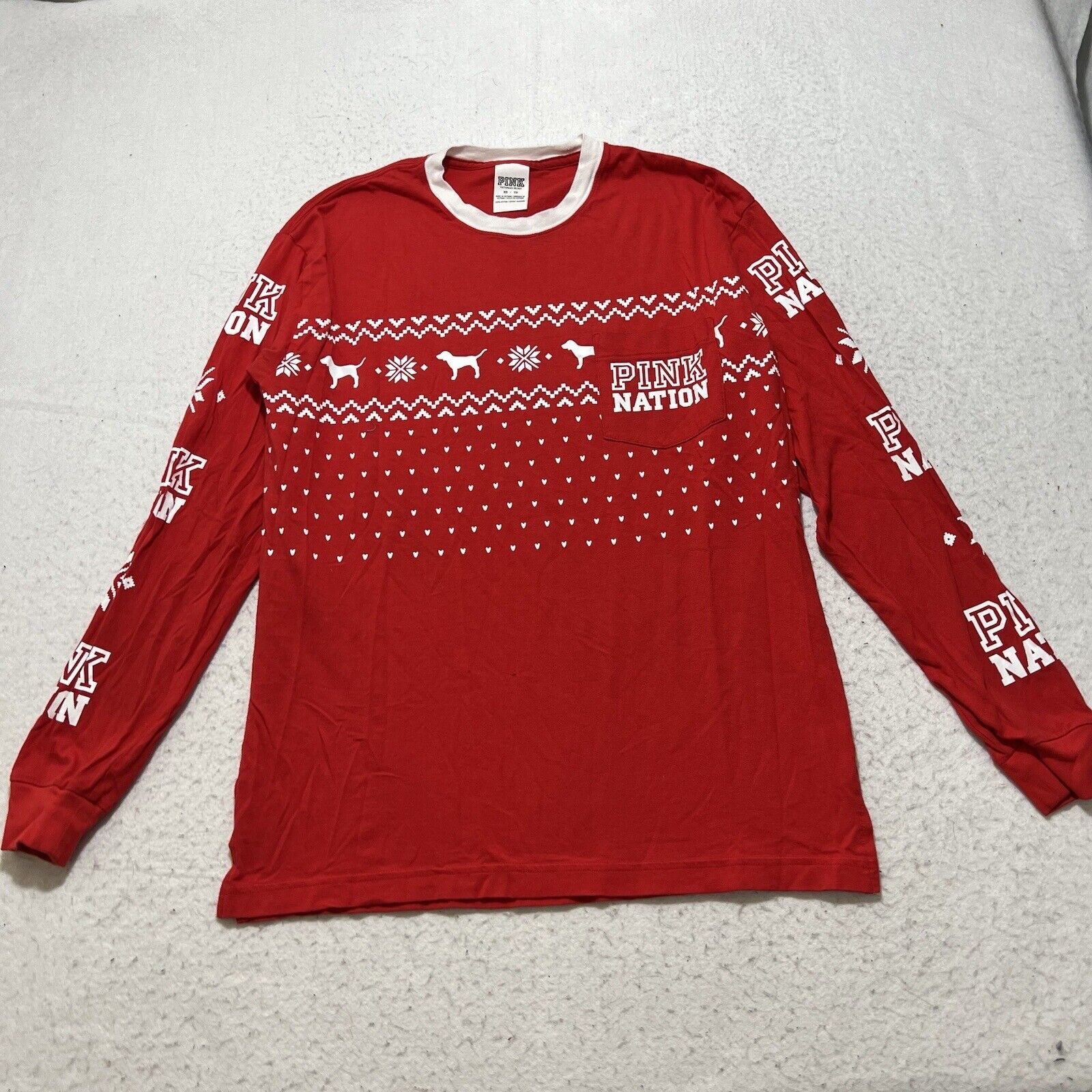 Victoria's Secret Victoria's Secret XS Long Sleeve T-Shirt Holiday Snowflakes Size XS / US 0-2 / IT 36-38 - 1 Thumbnail