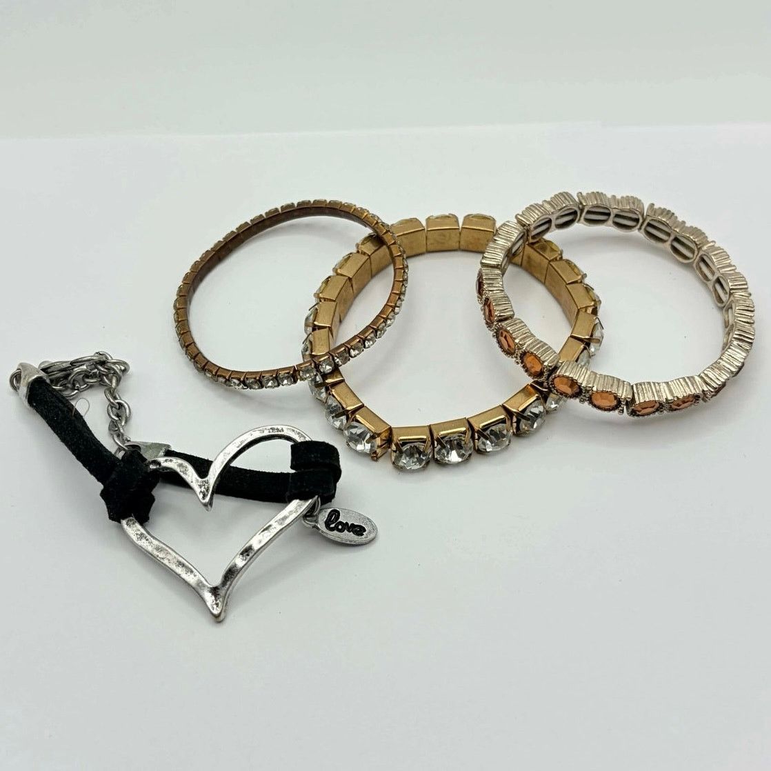 Other Black & Gold Heart Love Bracelet Bundle Size ONE SIZE - 2 Thumbnail