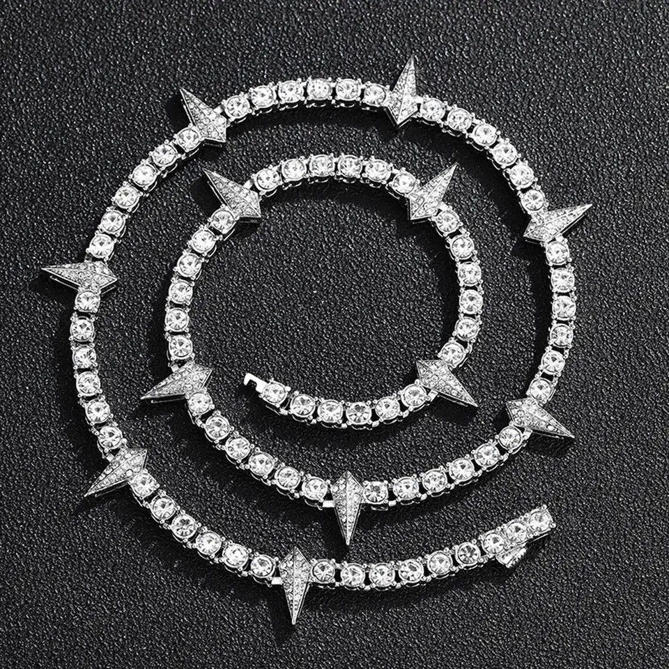 Jewelry Iced Out Spike Necklace Size ONE SIZE - 2 Thumbnail
