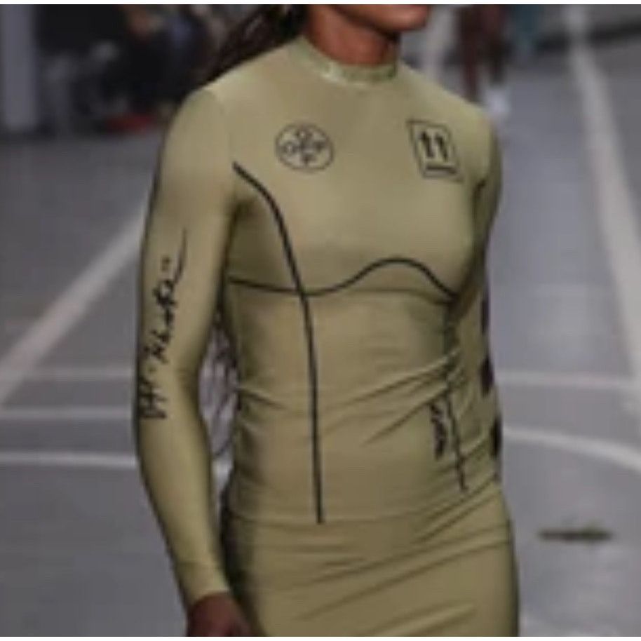 Off-White Off White Sport Olive Green long sleeve crop top sz IT 40 S Size S / US 4 / IT 40 - 1 Thumbnail