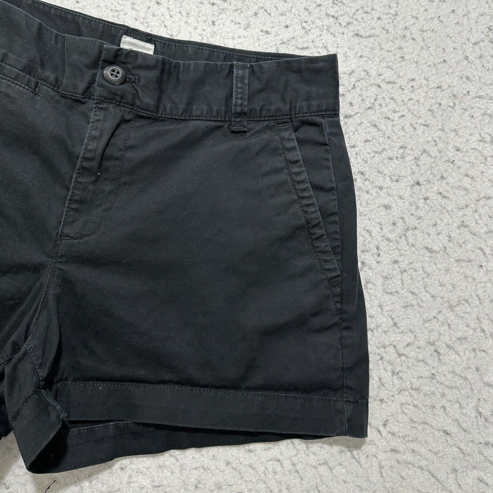 Gap GAP Petite 2 3" Inseam Khaki Shorts Black Chino Mid Rise 2P Size 26" / US 2 / IT 38 - 2 Thumbnail