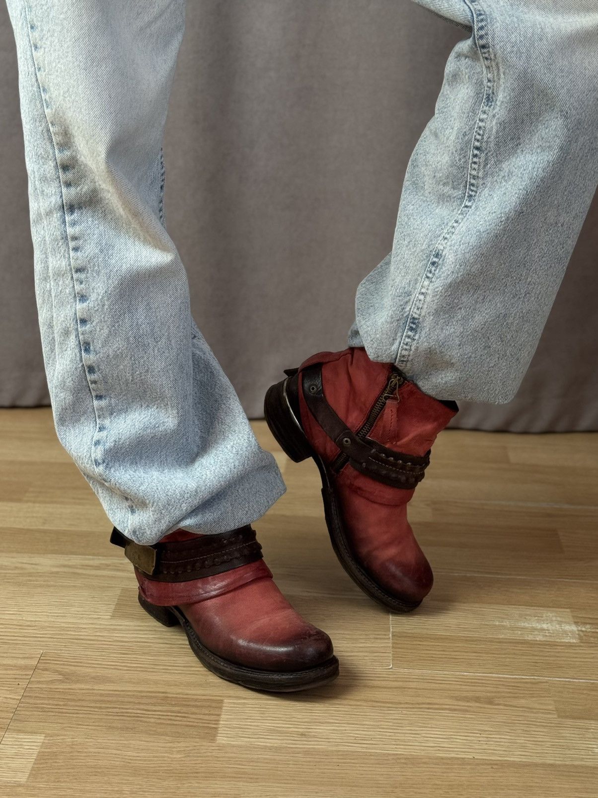 A.S.98 Vintage Leather Boots A S 98 Ankle Hight shoes Guidi Style Size US 7 / IT 37 - 12 Thumbnail