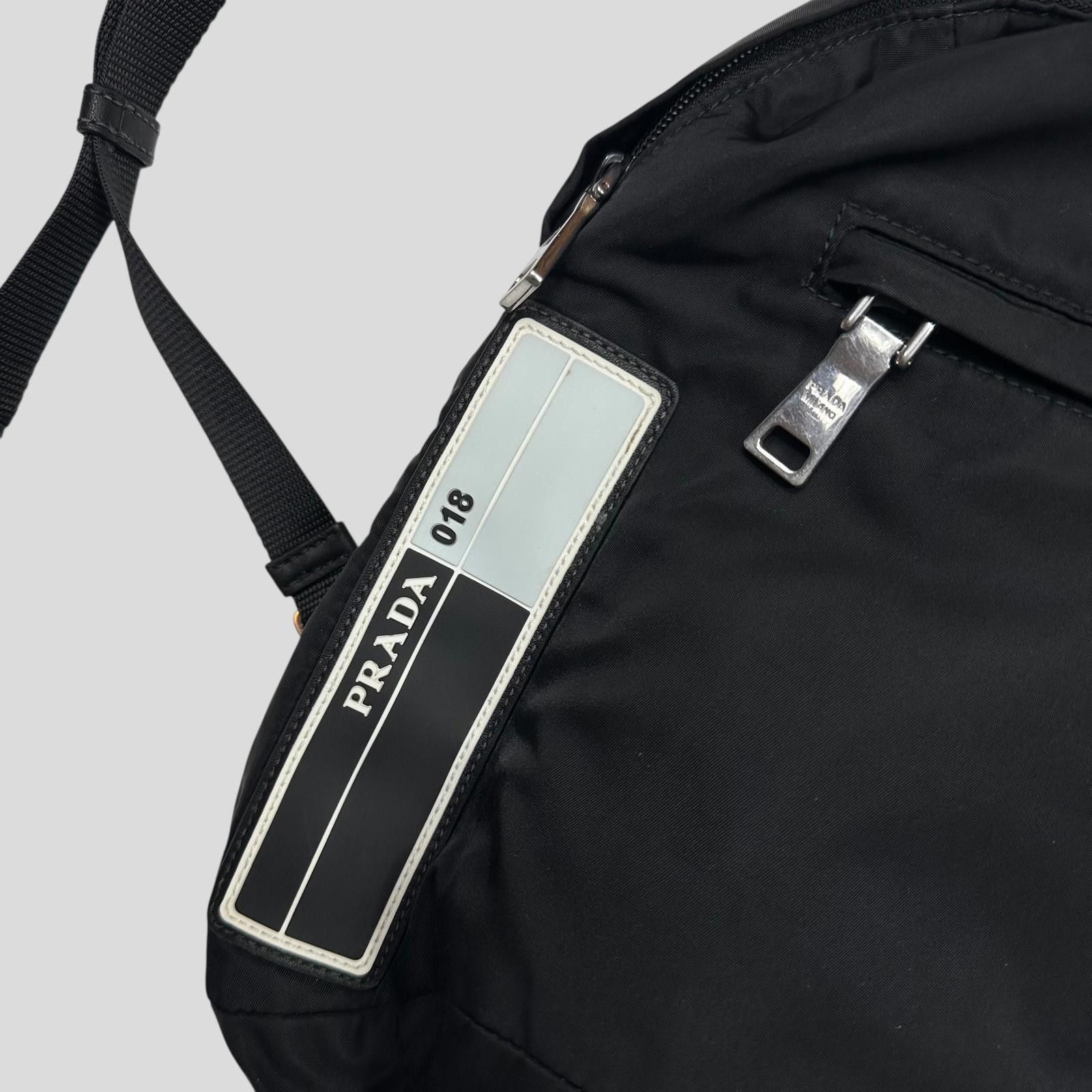 Prada Prada 2018 Rubber Race Logo Nylon Sling Harness Backpack Size ONE SIZE - 2 Thumbnail