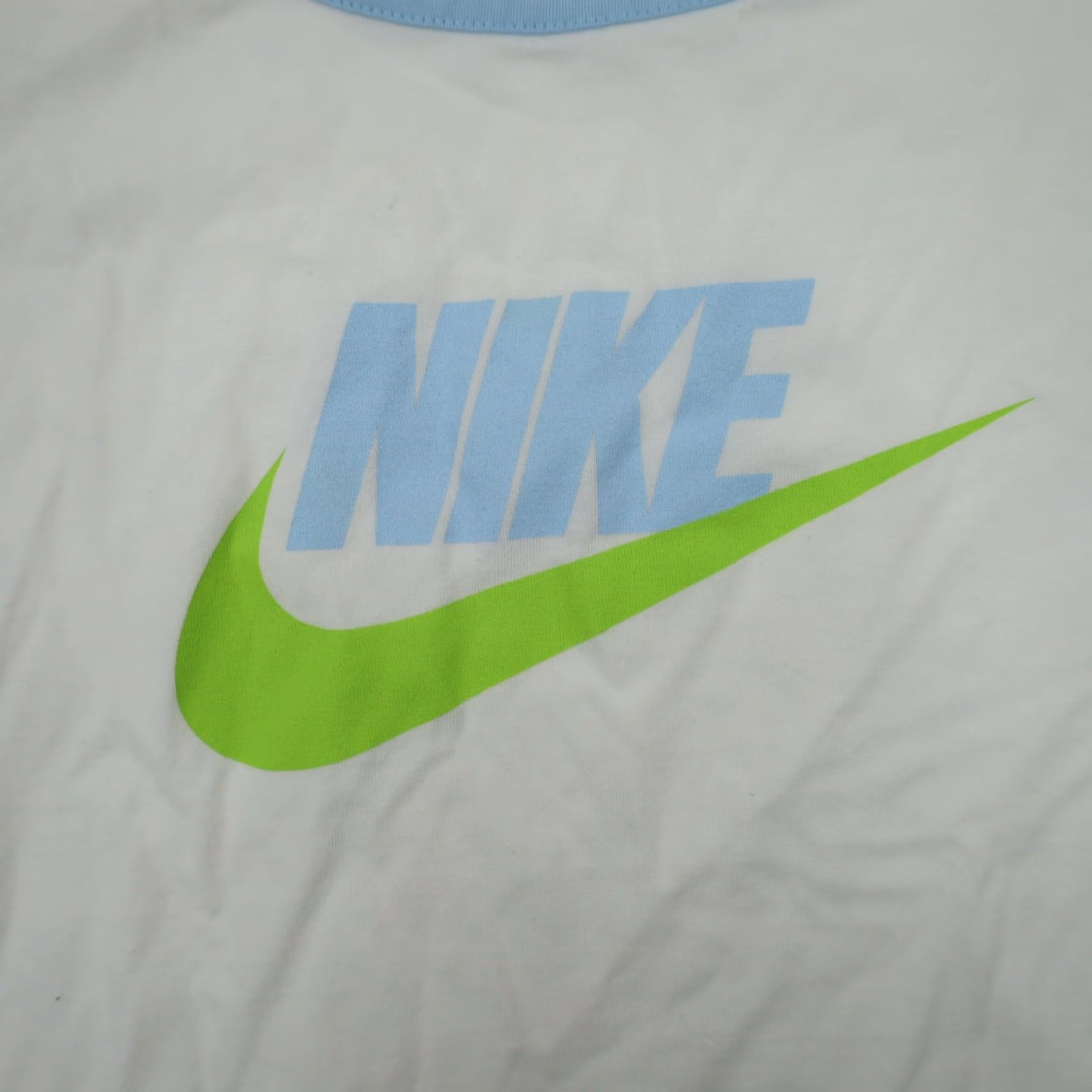 Nike VINTAGE Nike Womens L Ringer Spellout Graphic T Shirt White Shirt Womens L White Nike Spellout Graphic Vintage Y2k Size L / US 10 / IT 46 - 4 Thumbnail