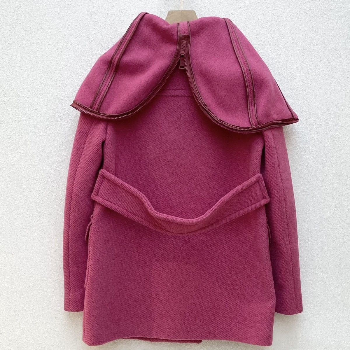 Prada PRADA Pink hooded wool double-breasted women's coat Size M / US 6-8 / IT 42-44 - 2 Thumbnail