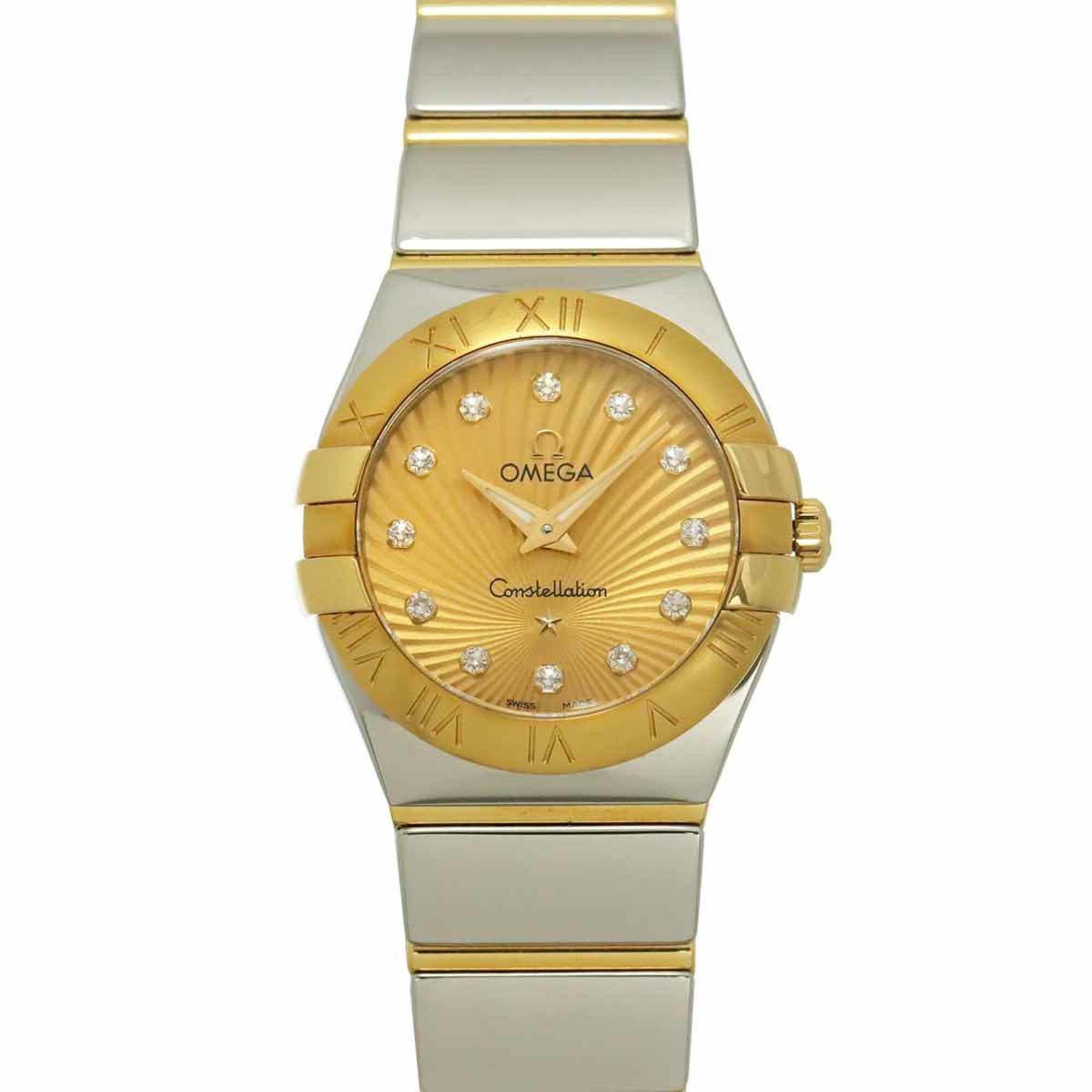 Omega Omega Constellation Brushed Two-Tone 123 20 24 60 58 002 Ladies' Watch Gold 18KYG Yellow Quartz Size ONE SIZE - 1 Thumbnail