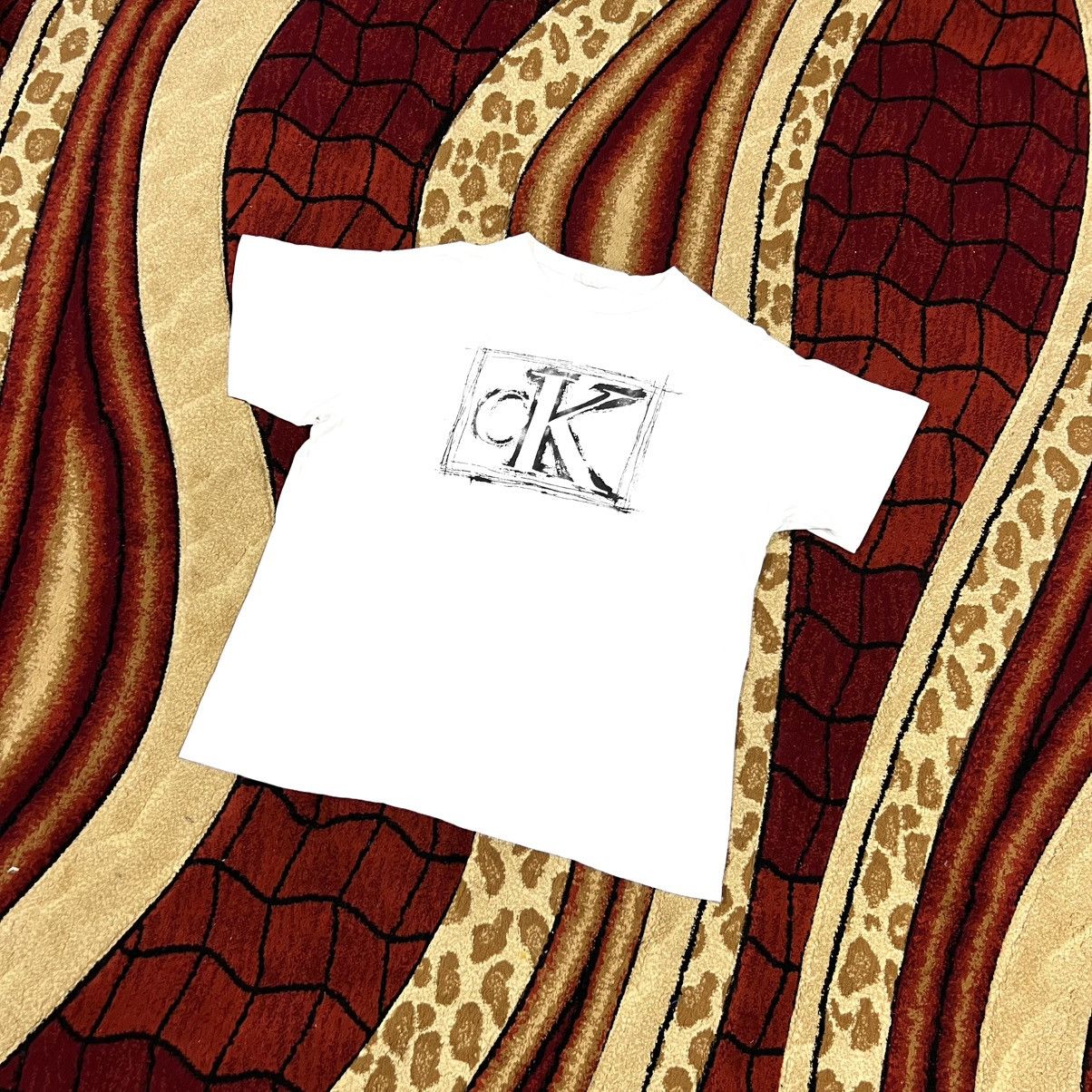 Calvin Klein × Vintage Vintage Calvin Klein bootleg cigarettes kill T-shirt 