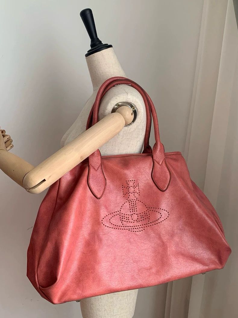 Vivienne Westwood Vivienne Westwood size os Retro red hollow Saturn tote bag Size ONE SIZE - 1 Thumbnail