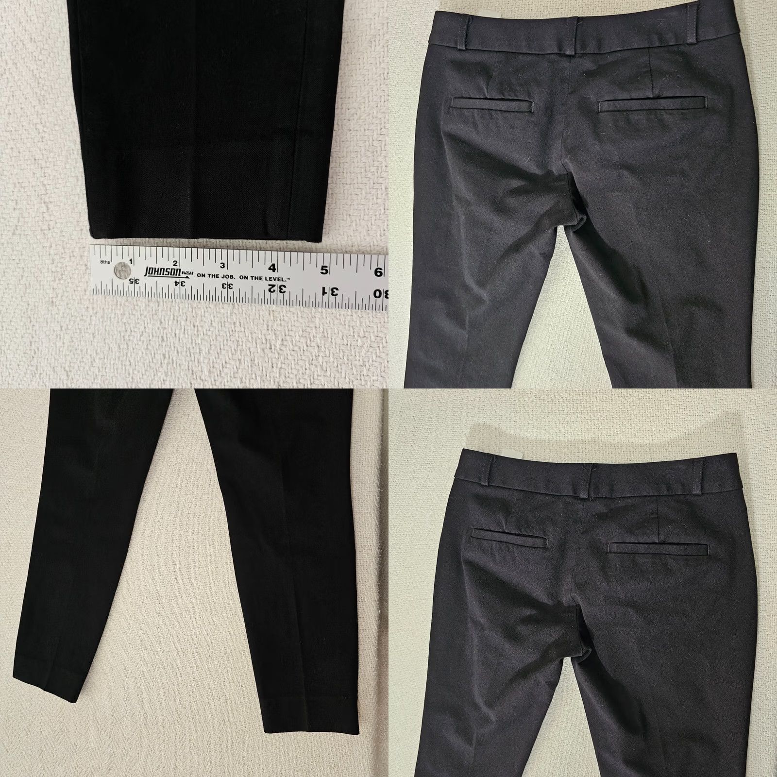 Banana Republic Banana Republic Sloan Cropped Ankle Pants Black 0P Petite Women Size 25" / US 0 / IT 36 - 8 Thumbnail