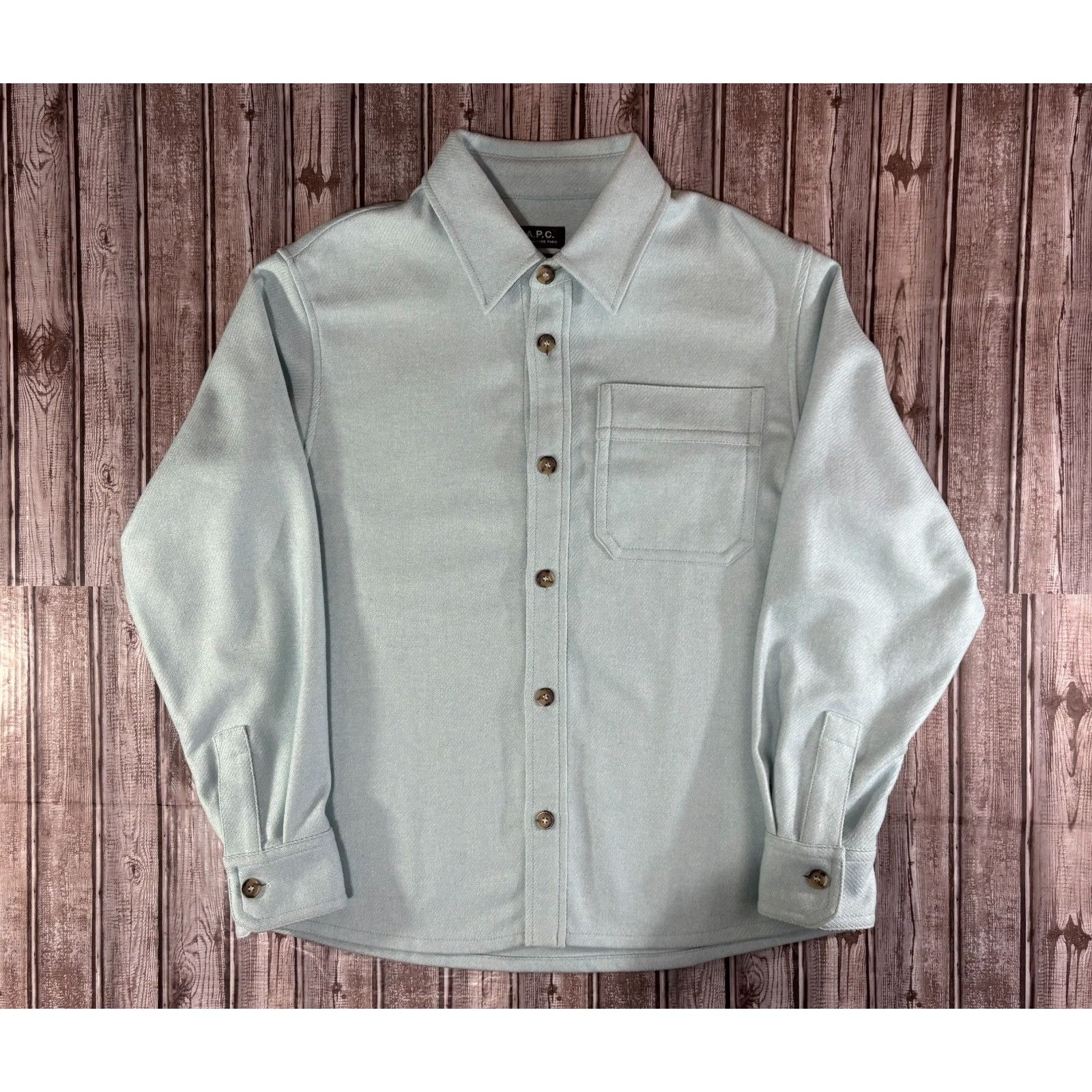 A.P.C. A.P.C. Rue Madame Paris Basile Wool Blend Yarn Dyed Oversize Size US L / EU 52-54 / 3 - 1 Thumbnail