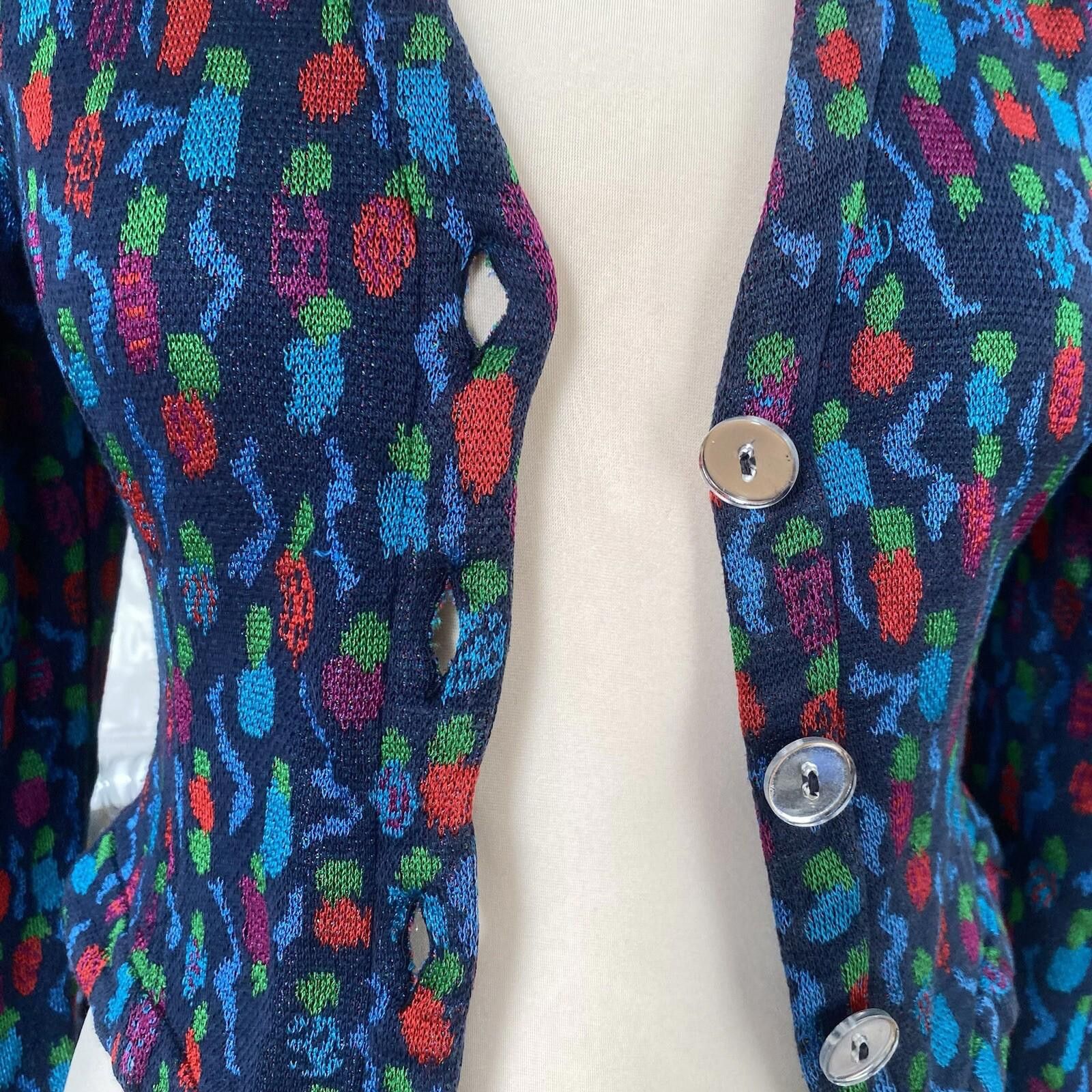 Missoni Vintage Missoni Cardigan Knit Berry Medium 6 Bolero Jumper Size XS / US 0-2 / IT 36-38 - 4 Thumbnail
