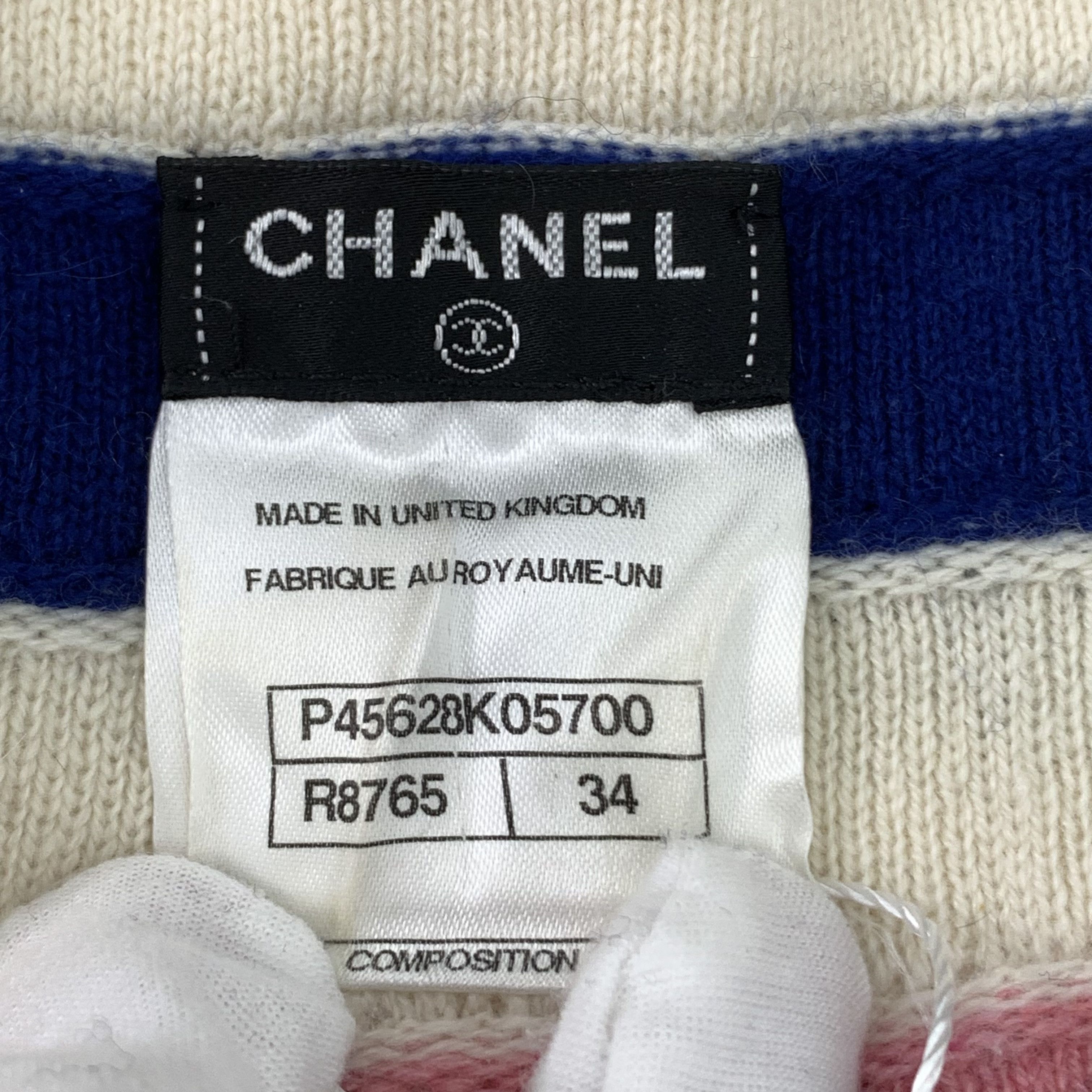 Chanel Chanel Colorblock Striped Top (Size XXS) Size XXS / US 00 / IT 34 - 2 Thumbnail