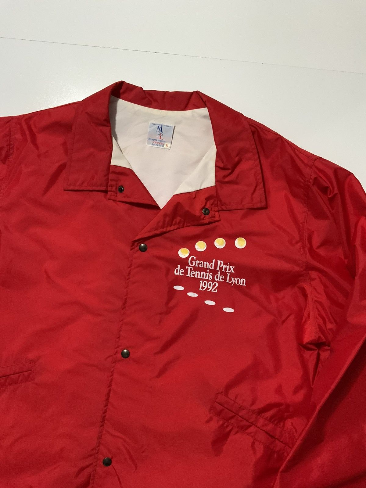 Vintage Vintage 1992 Grand Prix De Tennis De Lyon ATP Open Jacket Size US XL / EU 56 / 4 - 6 Thumbnail
