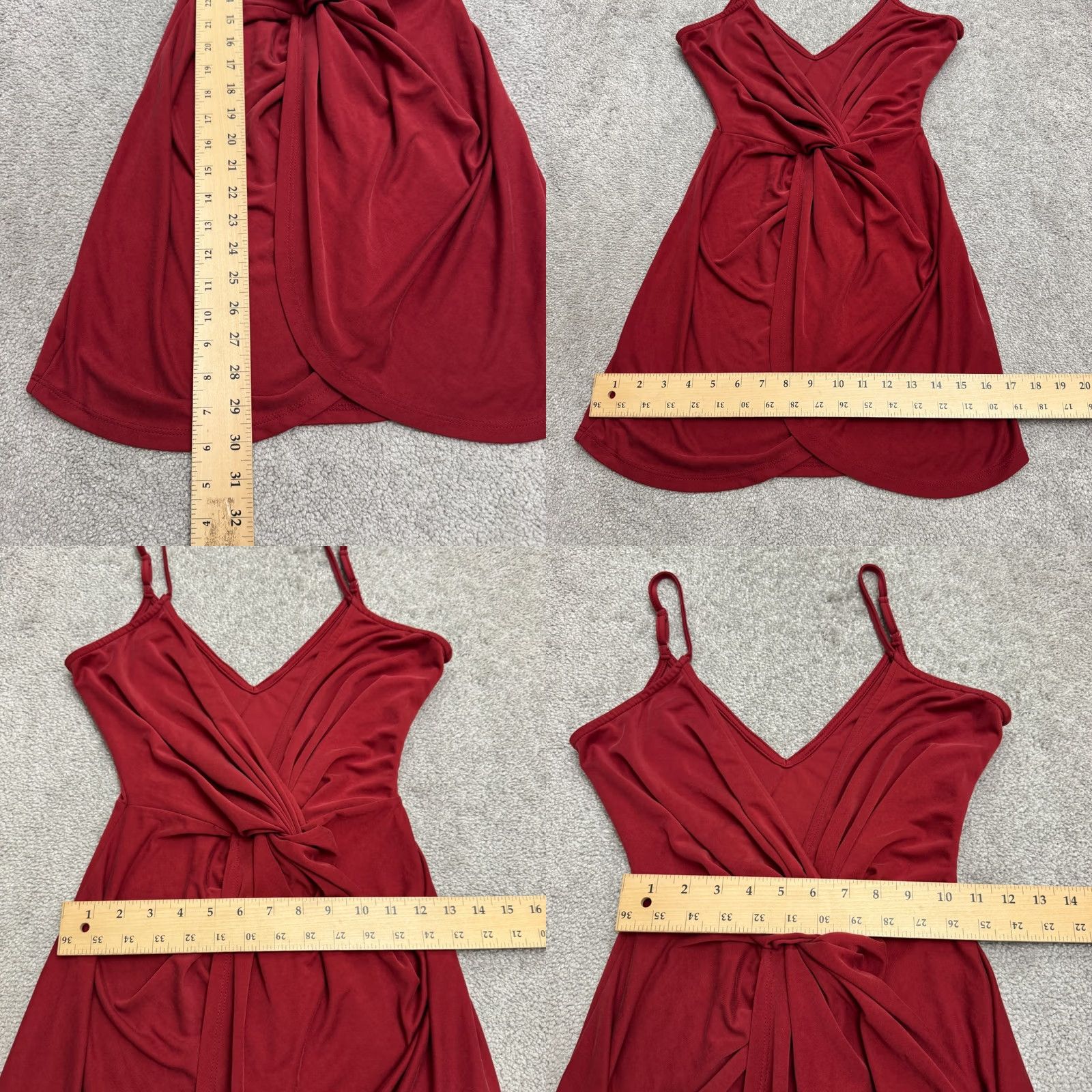 Twisted X Tobi Mini Dress Womens Small Red Twisted Front A-Line Spaghetti Strap V-Neck Size S / US 4 / IT 40 - 8 Thumbnail