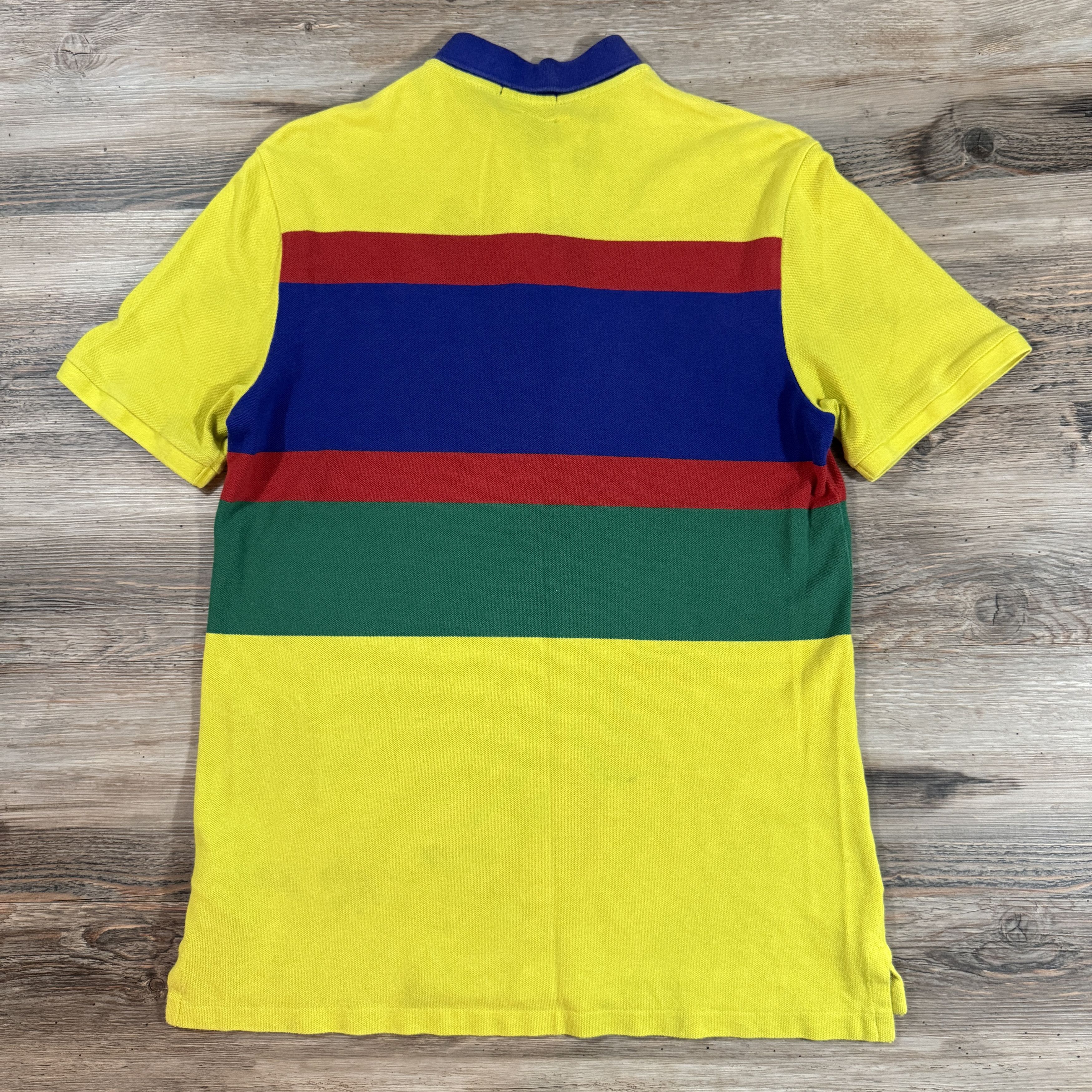 Polo Ralph Lauren Yellow Striped Snow Beach Style POLO Spellout Rugby Shirt Size US M / EU 48-50 / 2 - 5 Thumbnail