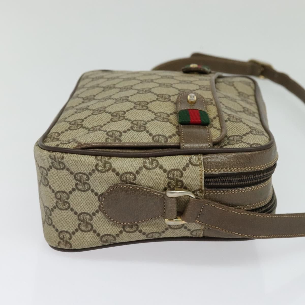 Gucci GUCCI GG Supreme Web Sherry Line Shoulder Bag Pvc Beige 904 Size ONE SIZE - 5 Thumbnail