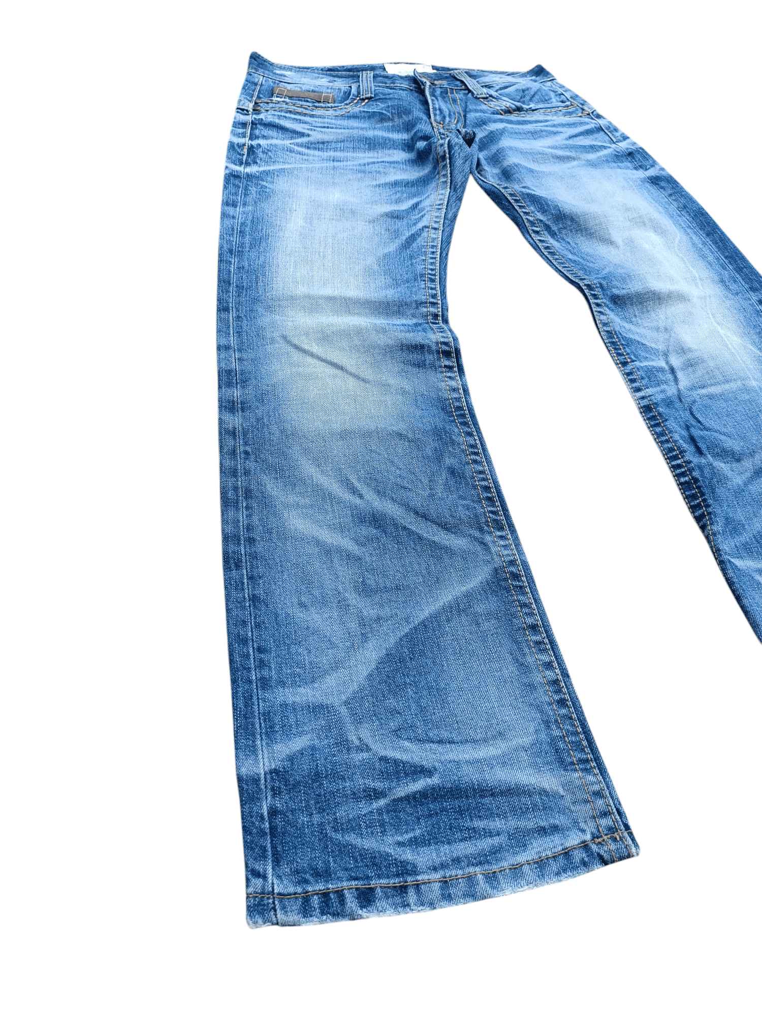 Designer × Japanese Brand × Vintage Flared💥 LOLITA Whiskers Faded Bootcut Rare Design Jeans Size US 32 / EU 48 - 1 Thumbnail