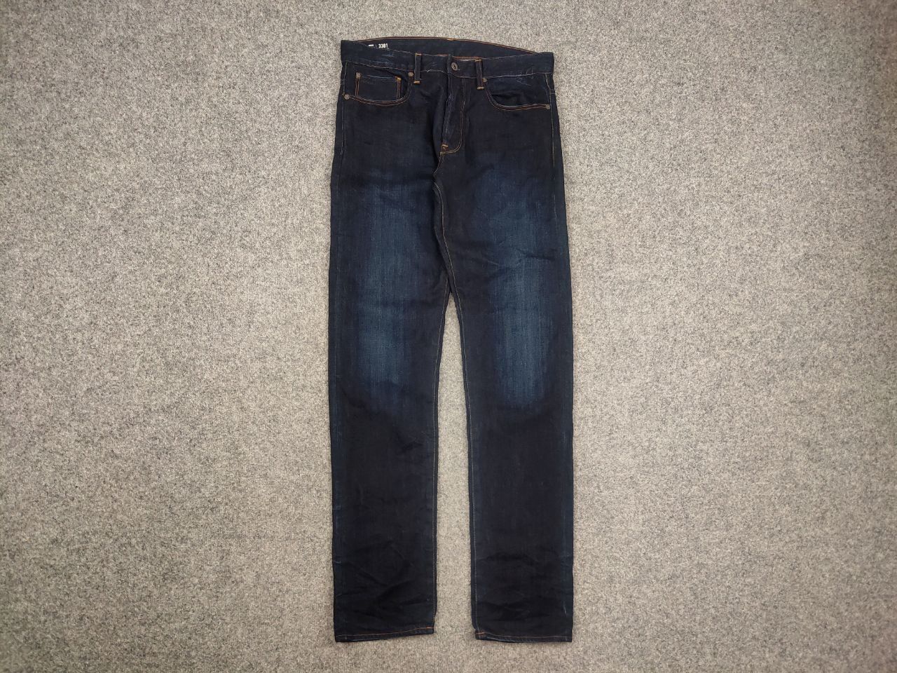G-Star G Star Raw 3301 tapered dark wash Denim Jeans Vintage Style Size US 32 / EU 48 - 2 Thumbnail