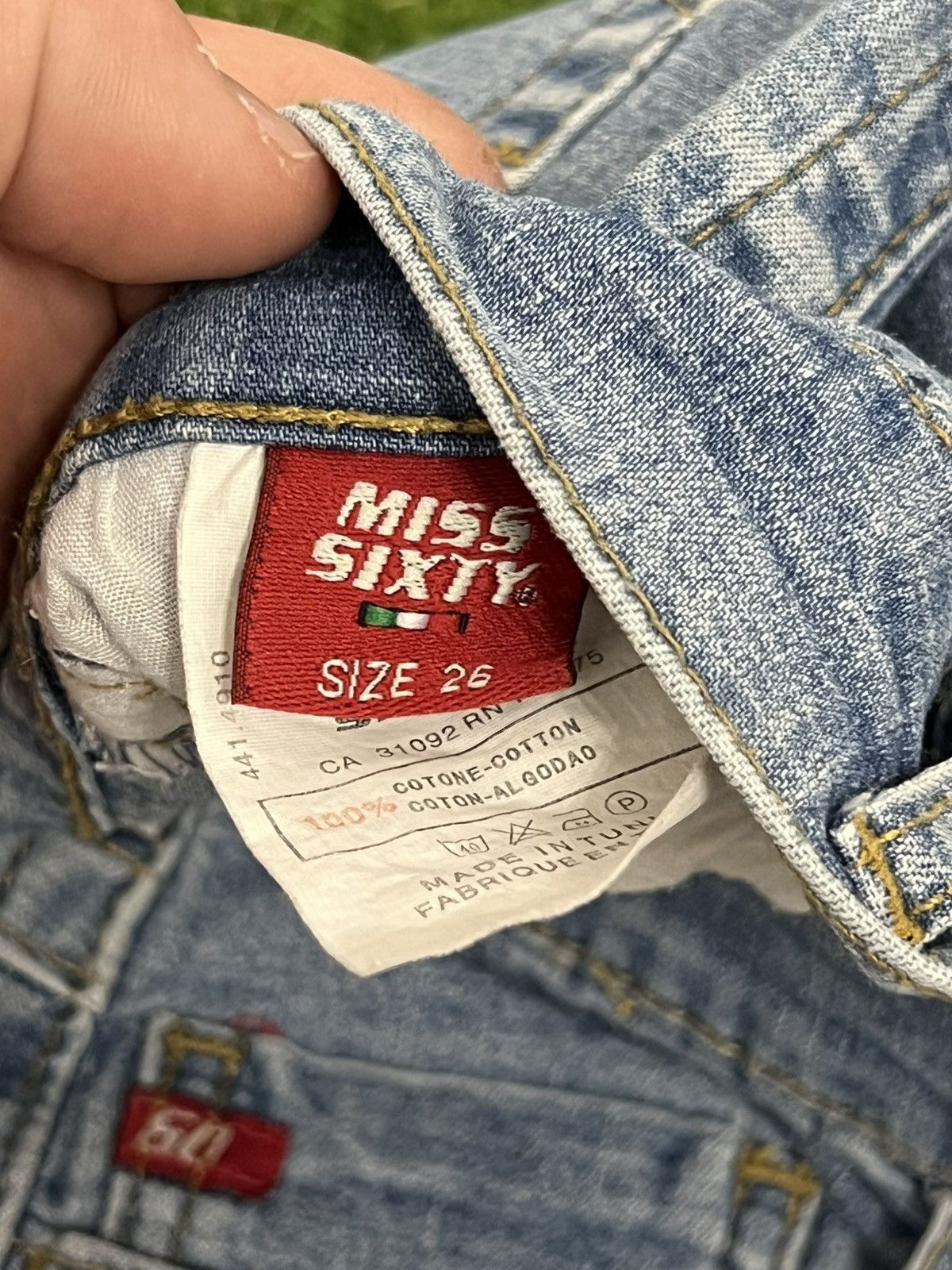 Japanese Brand Y2K Vintage Miss Sixty Jeans Flared Low Rise Size 26" / US 2 / IT 38 - 7 Thumbnail