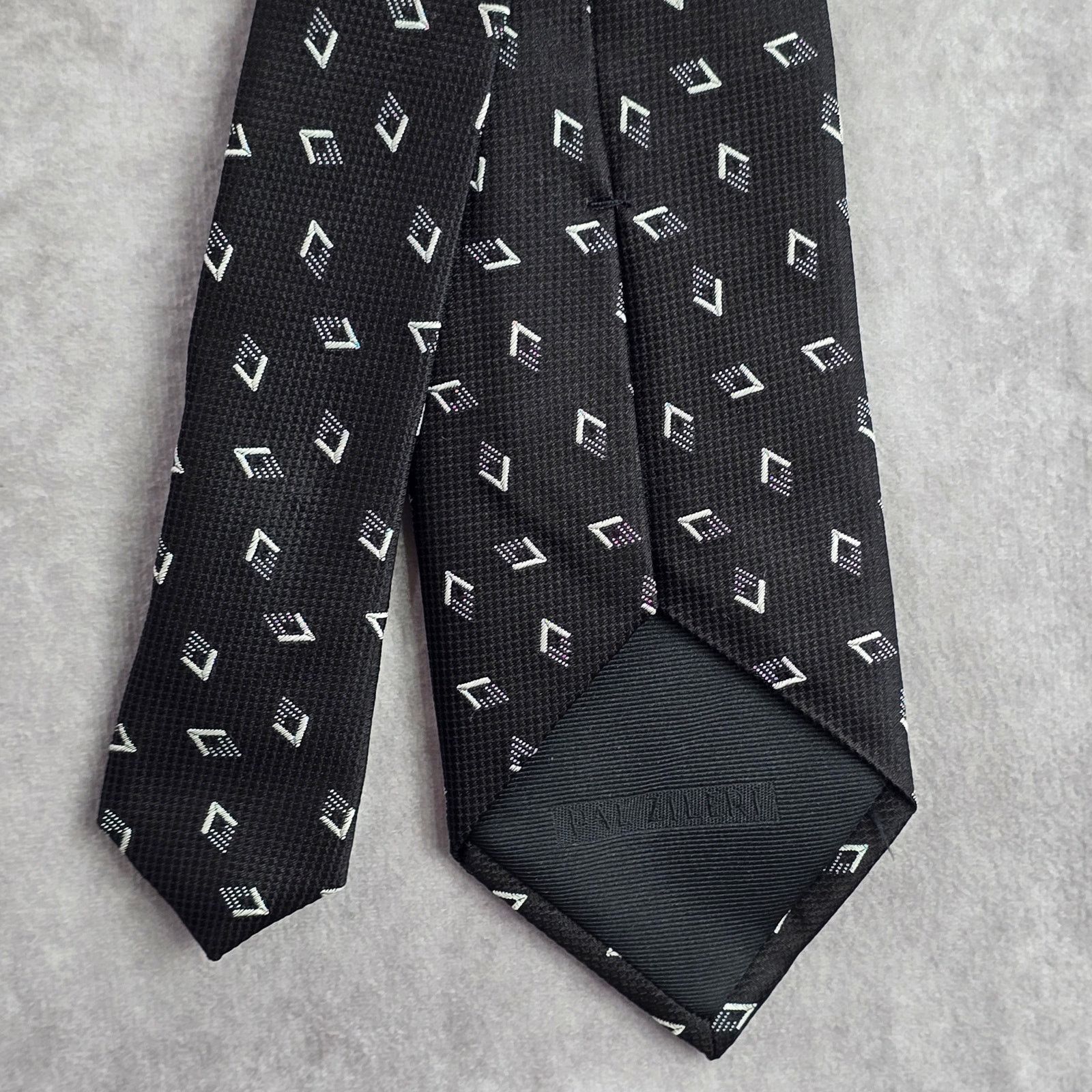 Pal Zileri Pal Zileri Black White Diamond Silk Italy Neck Tie Men's Size 30 - 6 Thumbnail