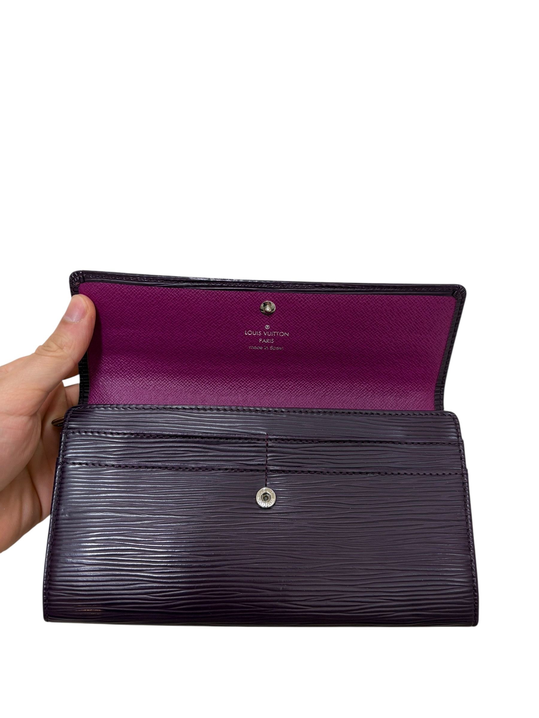 Louis Vuitton Louis Vuitton Purple EPI Leather Logo Long Wallet Size ONE SIZE - 4 Thumbnail
