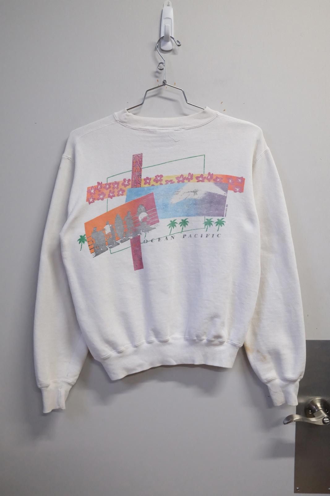 Ocean Pacific 90's Ocean Pacific Flower Surfer Graphic Crewneck Size US M / EU 48-50 / 2 - 2 Thumbnail