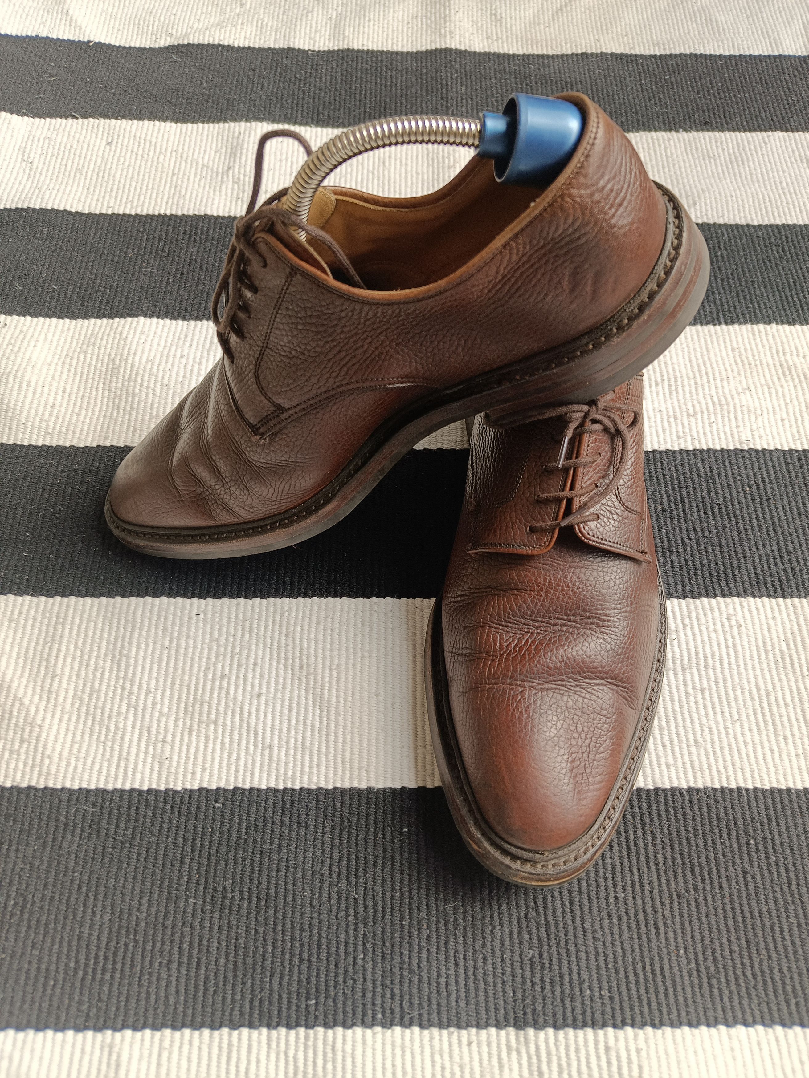 Crockett & Jones Crockett & Jones Grasmere Pebble Grain Leather Shoes Size US 10.5 / EU 43-44 - 3 Thumbnail