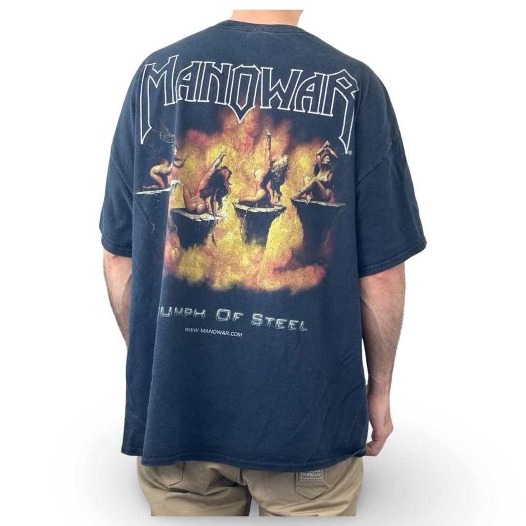 Band Tees Manowar triumph of steel band tshirt Size US XXL / EU 58 / 5 - 2 Thumbnail
