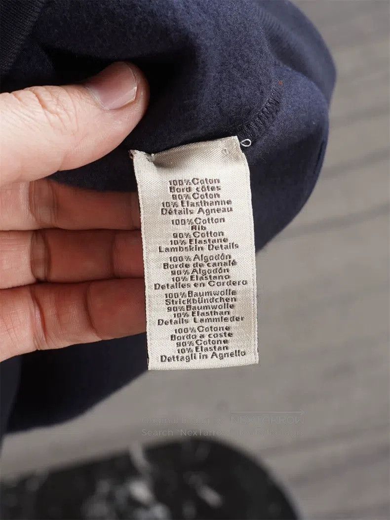 Hermes Hermes size 3XL Navy Leather Logo Hoodie Size US XXL / EU 58 / 5 - 7 Thumbnail