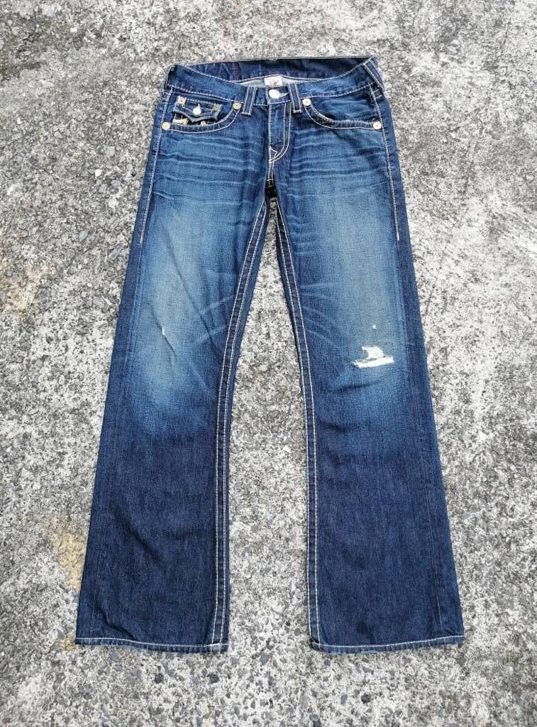 True Religion True Religion Rainbow Billy Distressed Denim Jeans Size US 32 / EU 48 - 1 Thumbnail