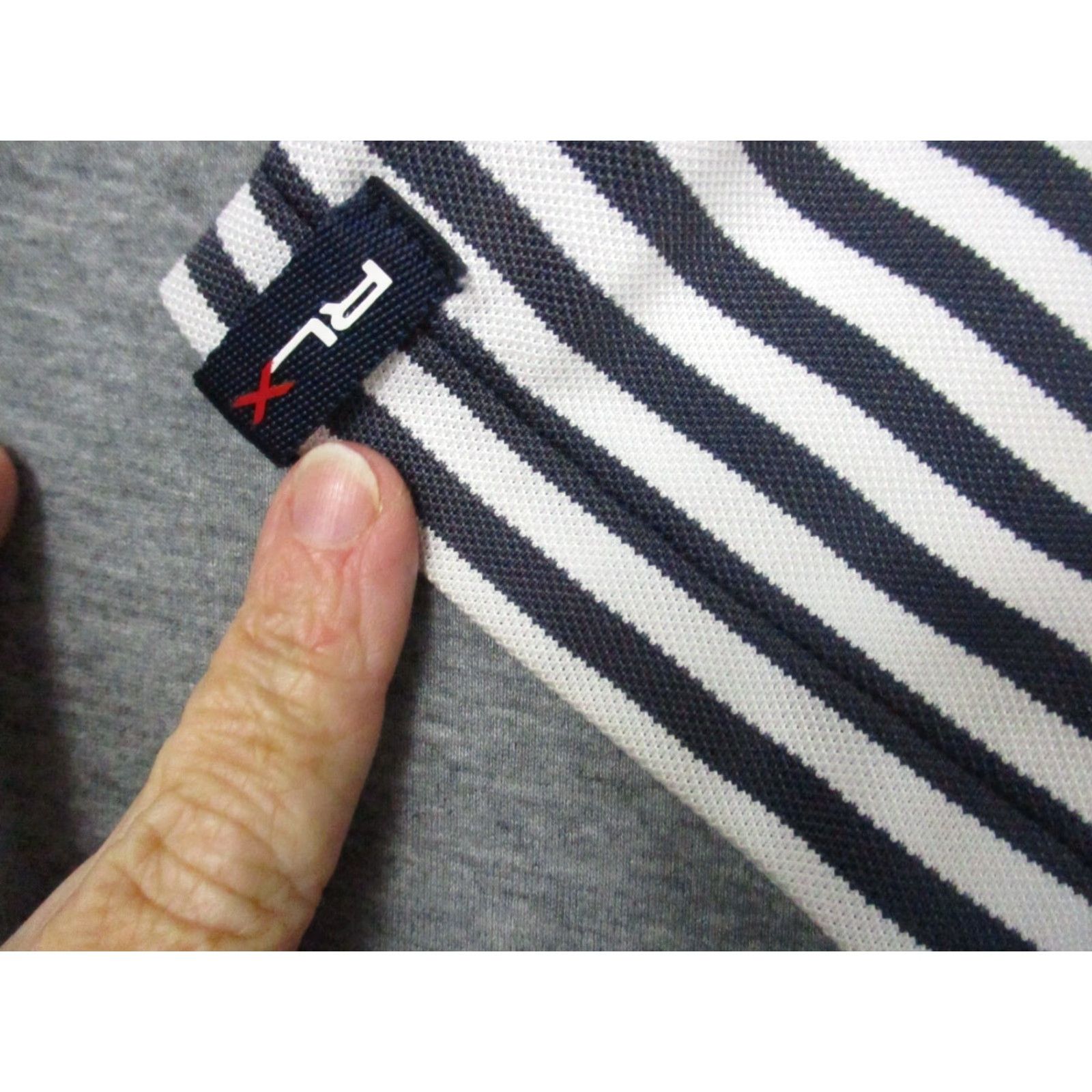 RLX Ralph Lauren RLX Ralph Lauren Polo Shirt Large Mens Blue Stripe Stretch Golf 2013 PGA Size US L / EU 52-54 / 3 - 6 Thumbnail