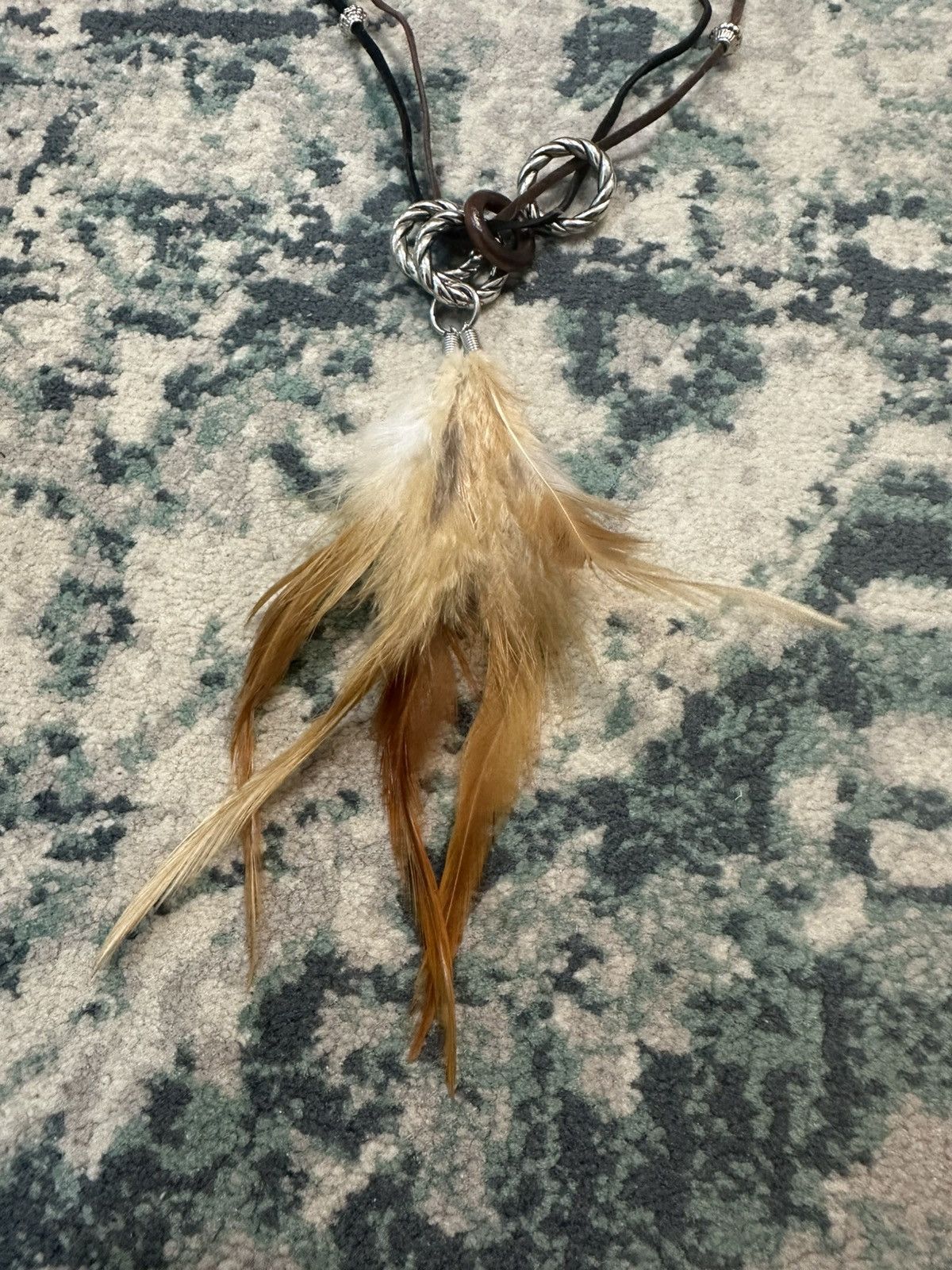 Japanese Brand GOA Style Feather Necklace (2 Pcs) Size ONE SIZE - 15 Thumbnail