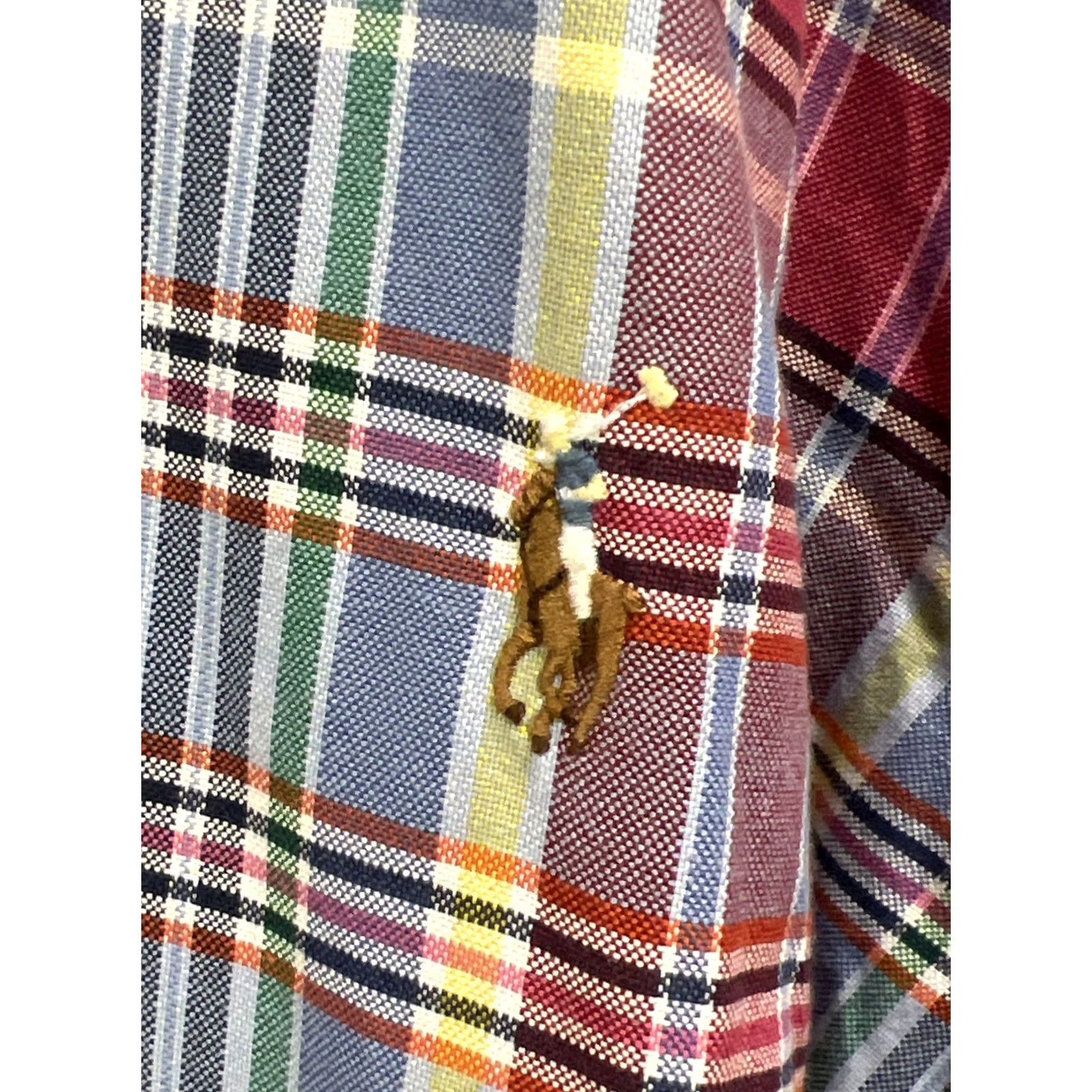 Ralph Lauren Ralph Lauren Shirt Men 3XLT Tall Multicolor Plaid Oxford Button Down Long Sleeve Size US XXL / EU 58 / 5 - 6 Thumbnail