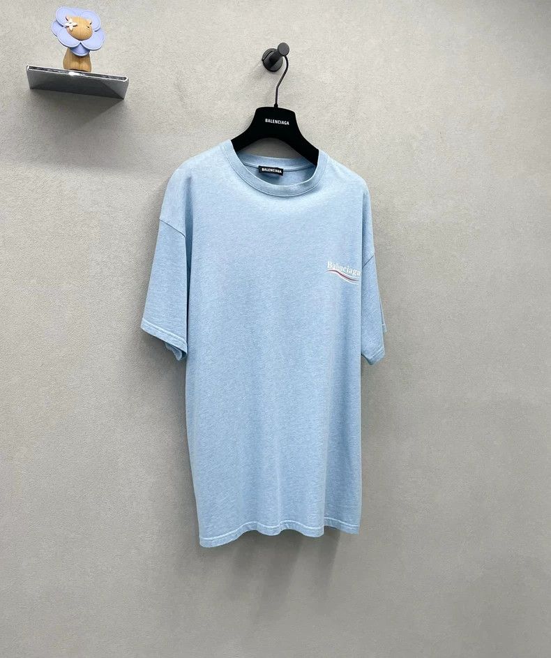 Balenciaga Balenciaga Carolina Blue Short Sleeve~ Size S Size US S / EU 44-46 / 1 - 3 Thumbnail