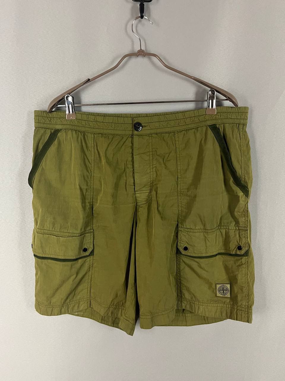 Stone Island Stone Island Nylon Cargo Shorts Khaki Olive Size US 36 / EU 52 - 2 Thumbnail
