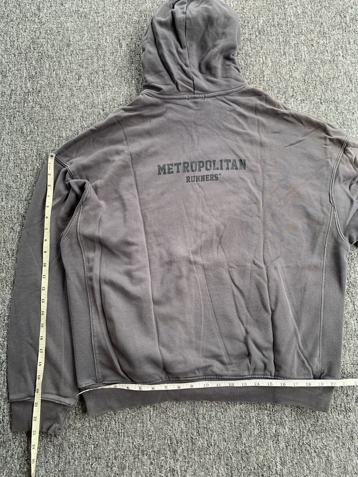 Japanese Brand Jsny Metropolitan Runners Sunfaded Boxy Hoodie Size US XL / EU 56 / 4 - 9 Thumbnail