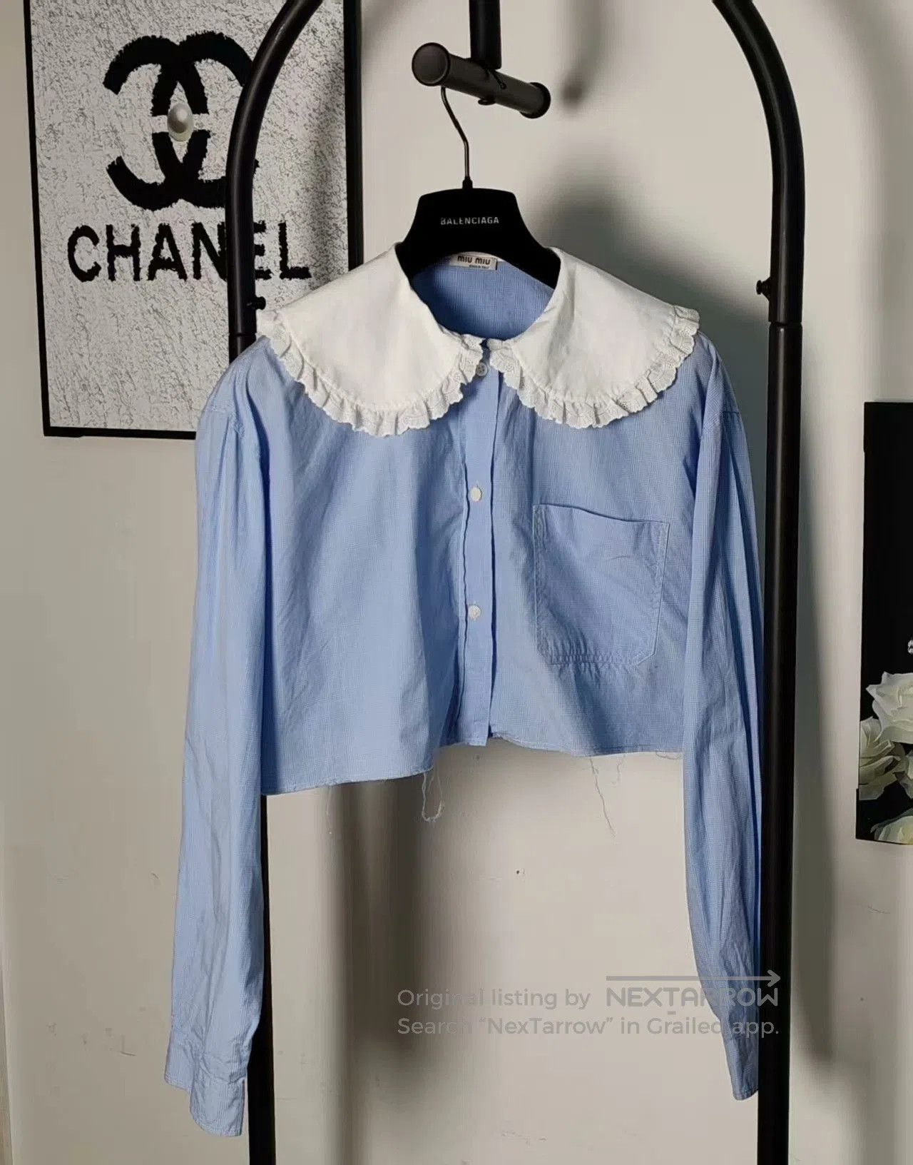 Miu Miu Miu Miu Peter Pan Collar Shirt. Size M / US 6-8 / IT 42-44 - 1 Thumbnail