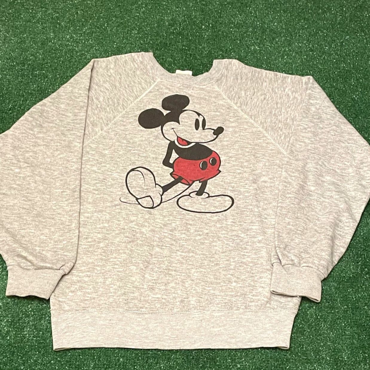 Disney VINTAGE Disney Mickey Mouse Classic Crewneck Sweater Mens Size Small Gray Crew Neck Sweatshirt 80s 90s Cartoon Pullover Classic Regular ShortSleeve? Size US S / EU 44-46 / 1 - 3 Thumbnail