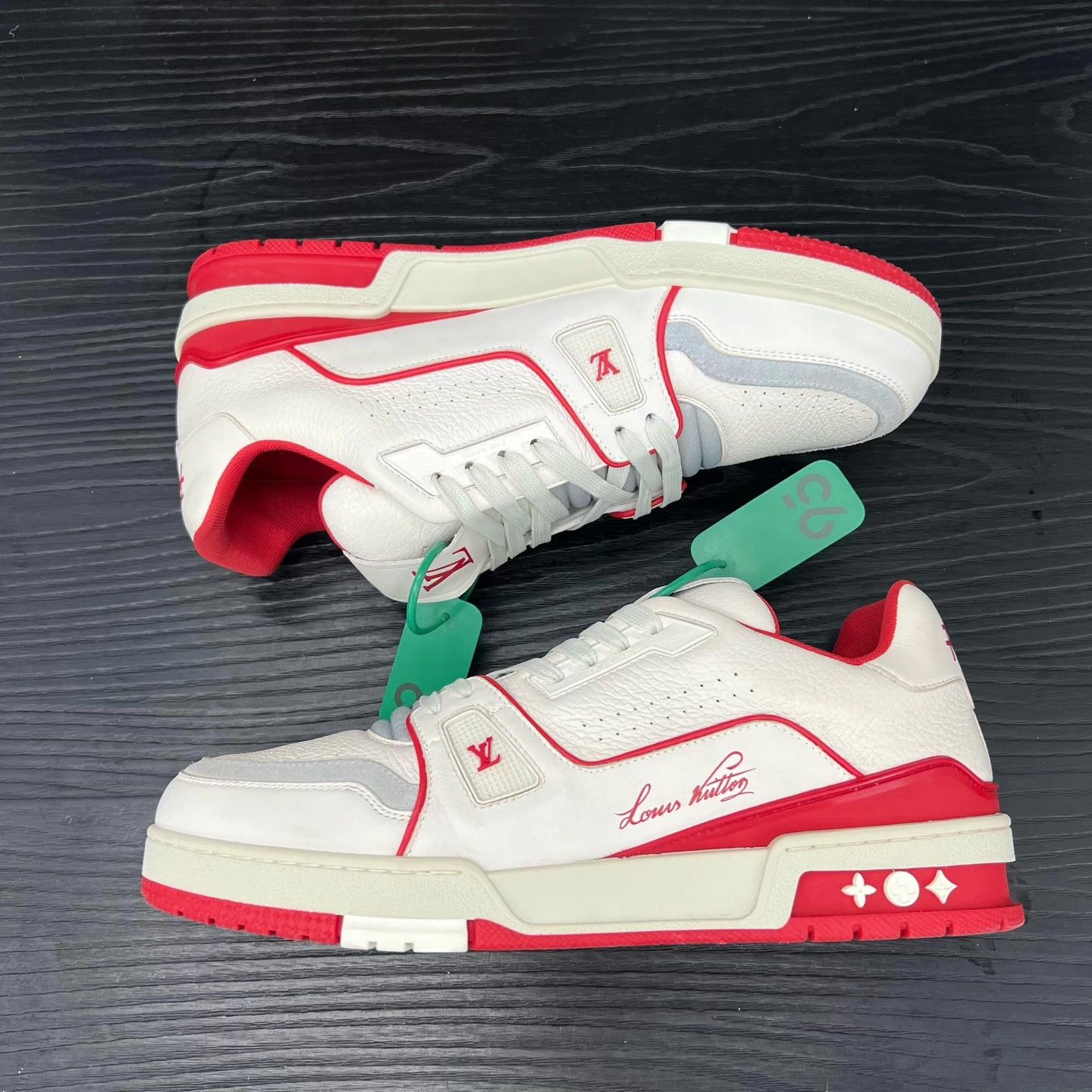 Louis Vuitton LV Trainer White Red 42.5 99 New Size US 9.5 / EU 42-43 - 2 Thumbnail